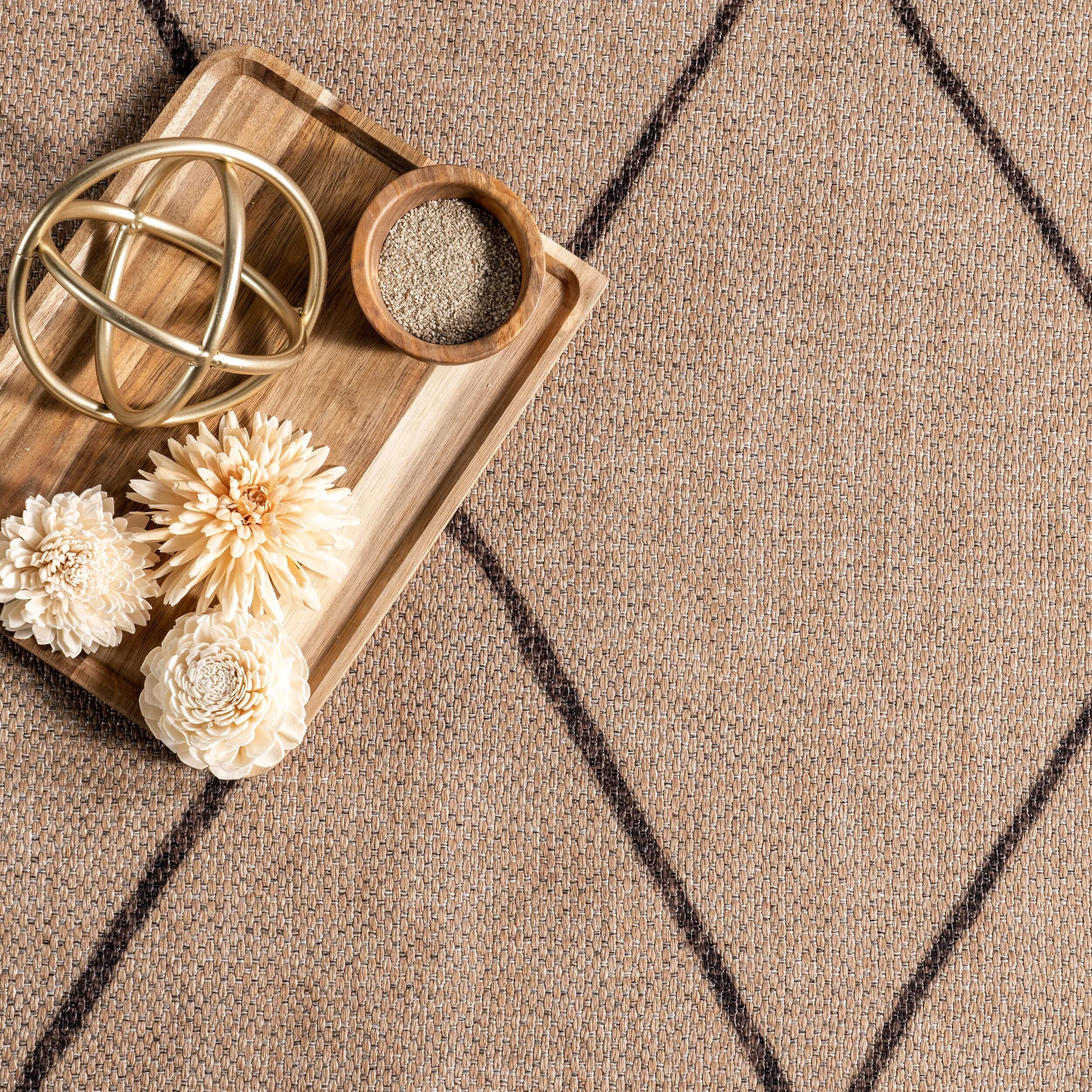 Nuloom Billy SpinClean Diamond Easy-Jute Machine Washable Area Rug
