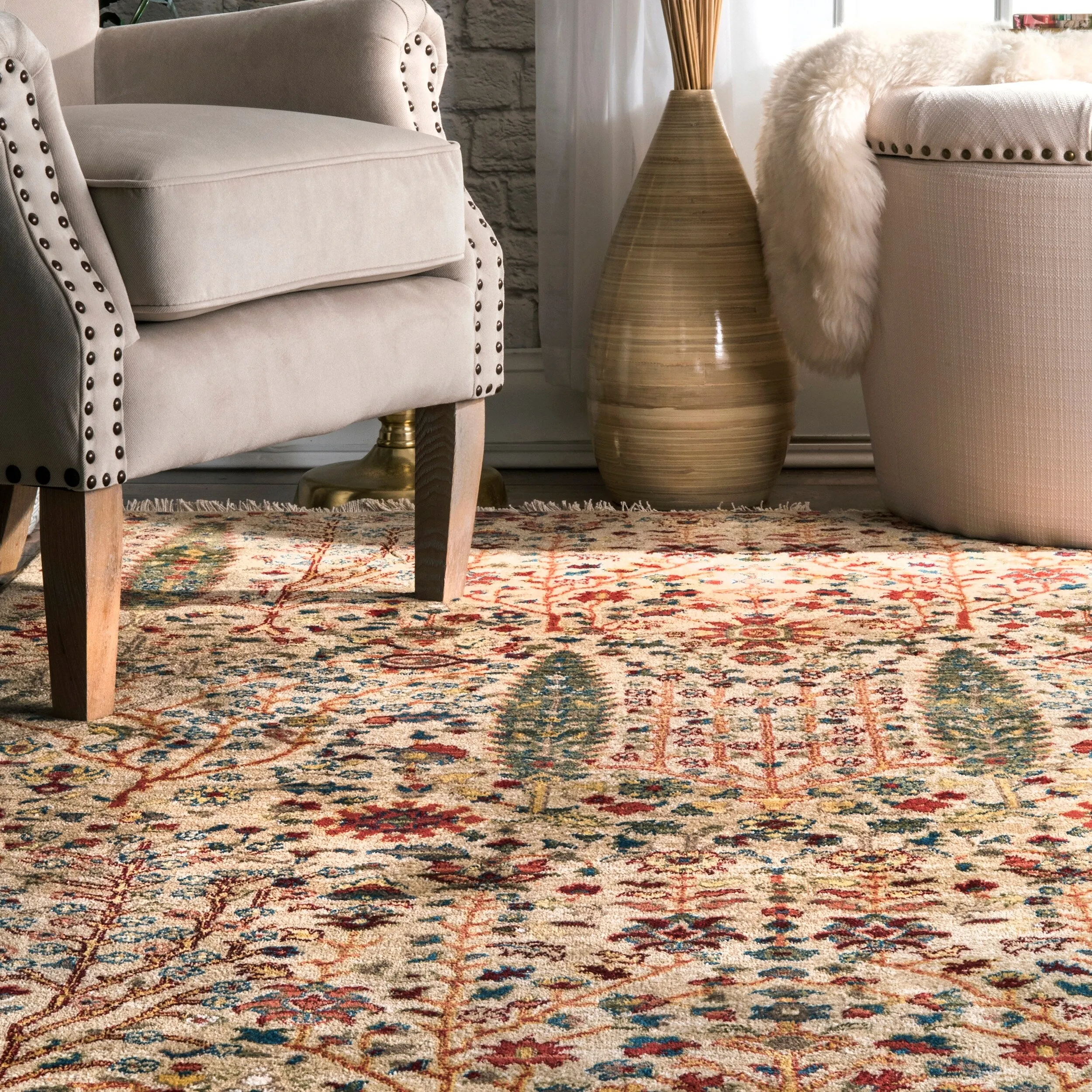 Nuloom Dasilva Tribal Fringe Area Rug