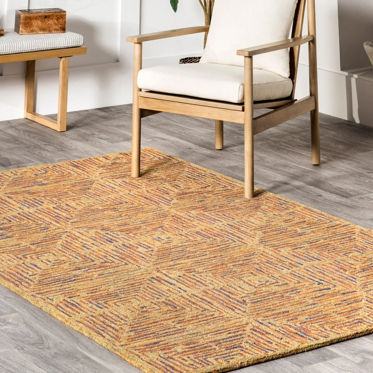 Nuloom Delanie Geometric Trellis Wool Area Rug
