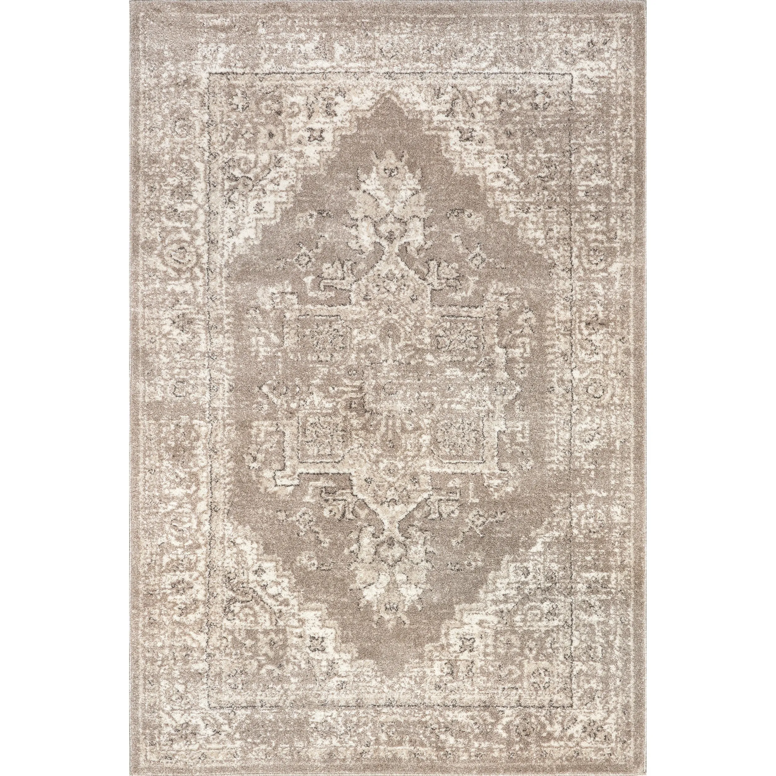 Nuloom Gena Distressed Transitional Medallion Area Rug