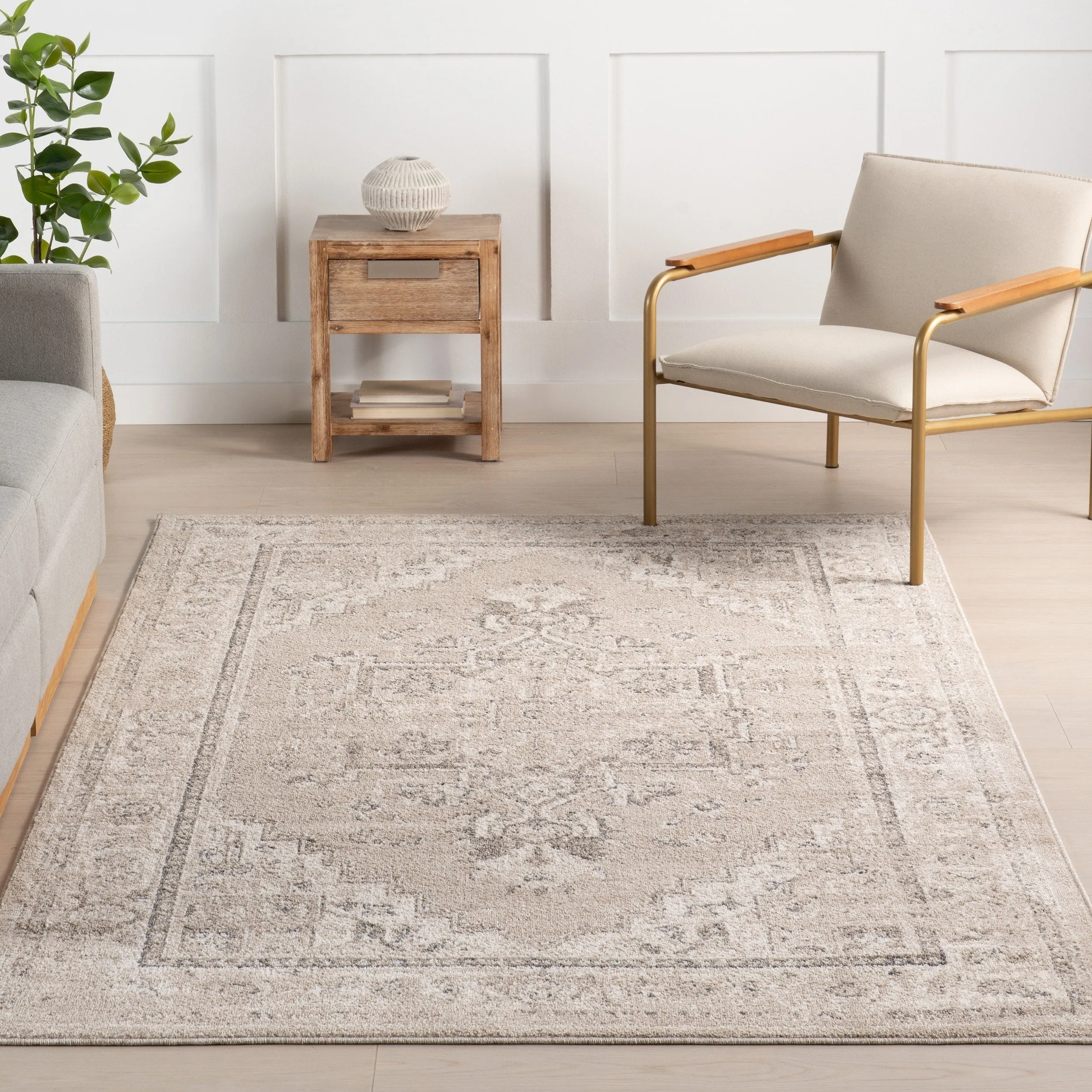 Nuloom Gena Distressed Transitional Medallion Area Rug