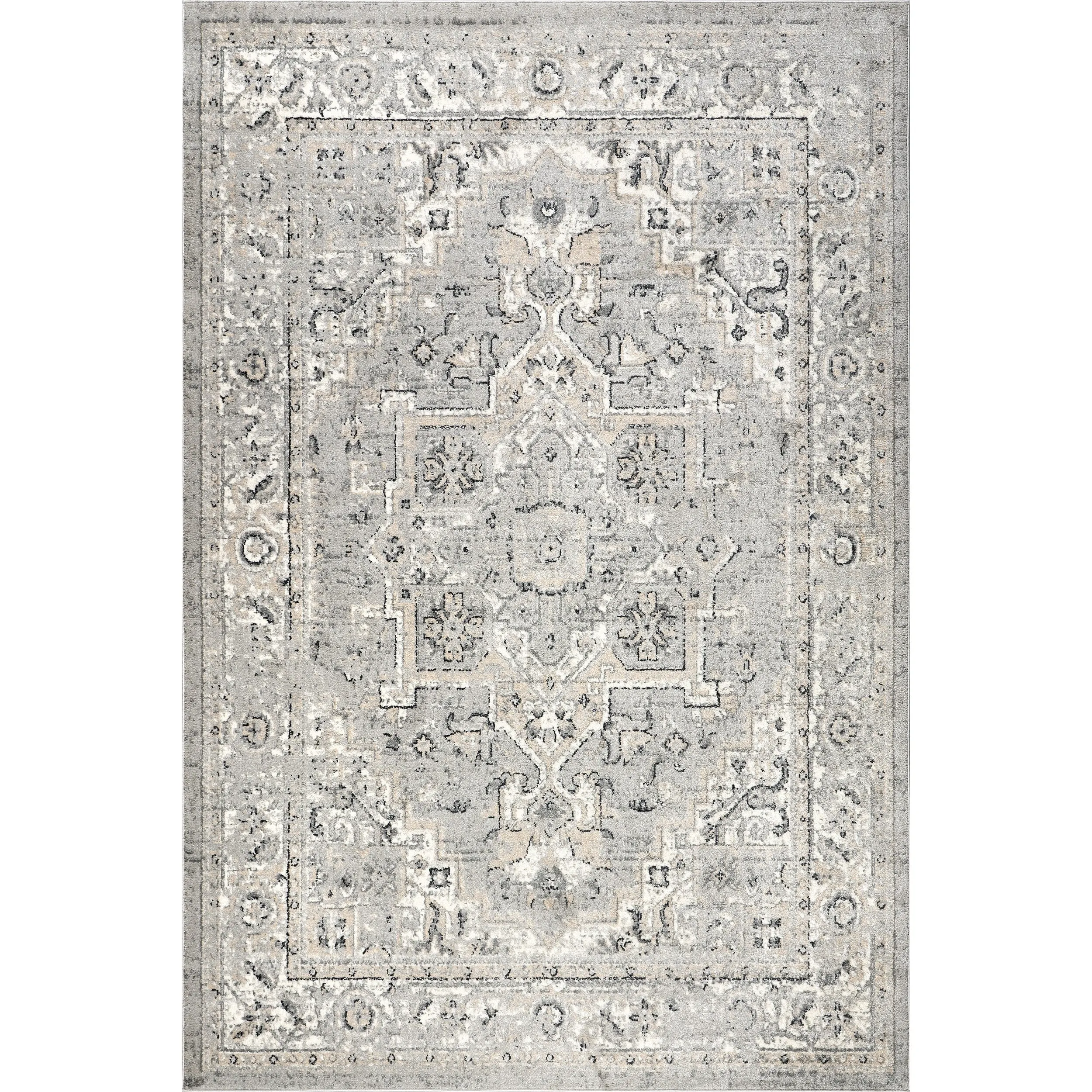 Nuloom Gena Distressed Transitional Medallion Area Rug