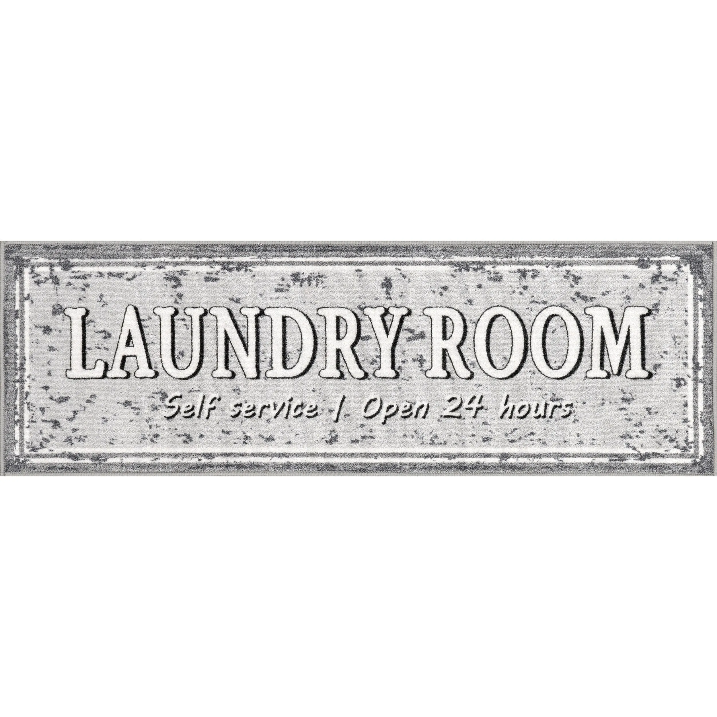 Nuloom Graphic Machine Washable Laundry Mat