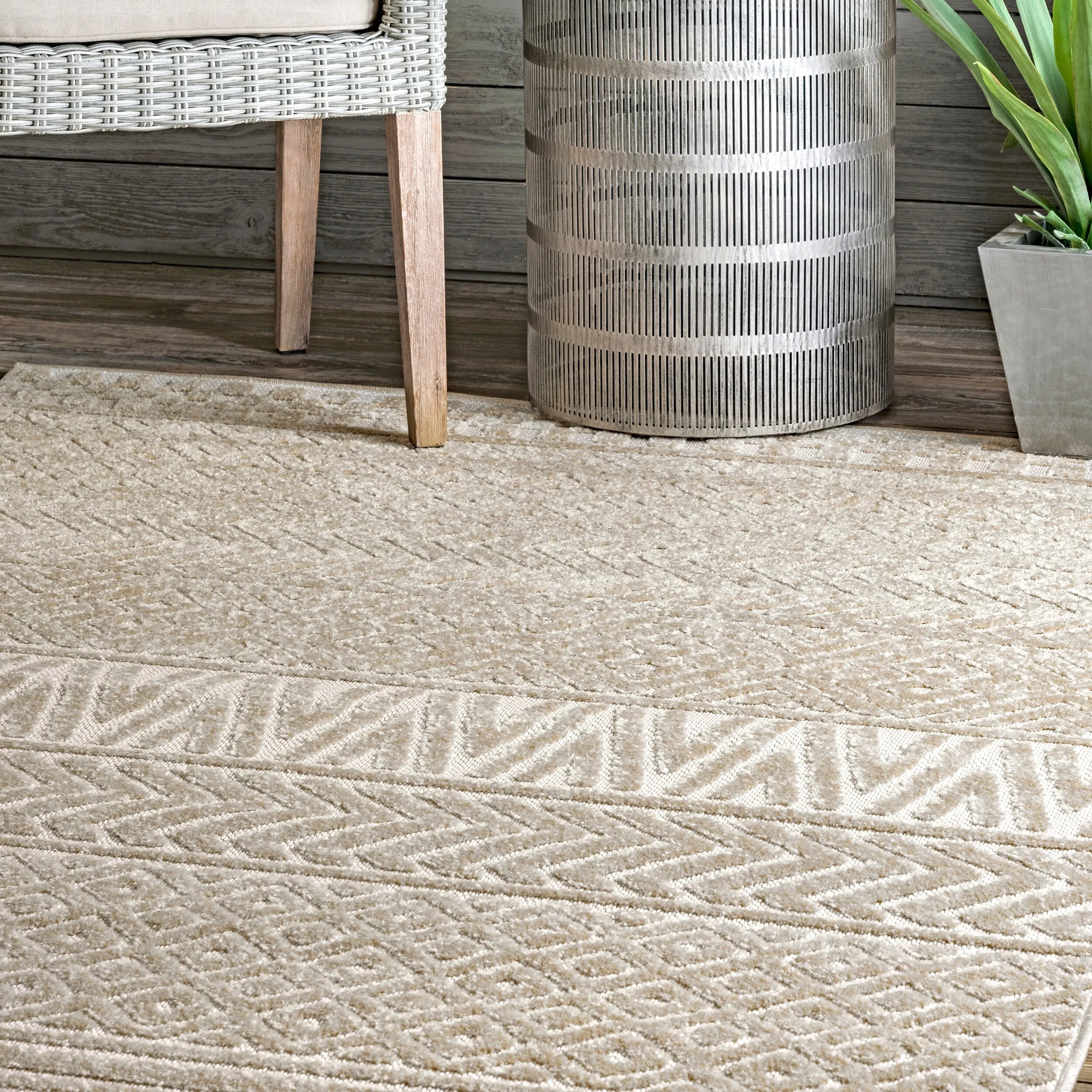Nuloom Kamryn Textured Tribal Indoor/Outdoor Area Rug
