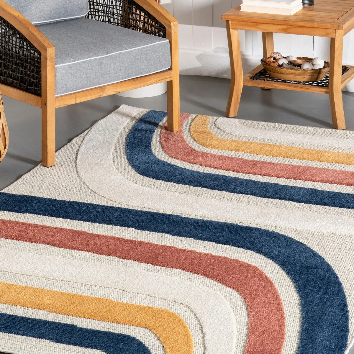 Nuloom Katina Abstract Rainbow Indoor/Outdoor Area Rug