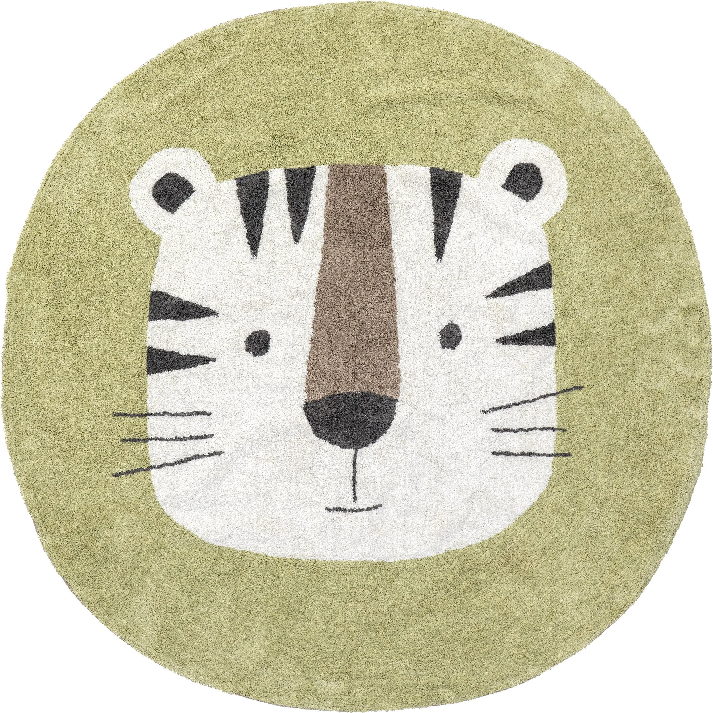 Nuloom Lumi SpinClean Tiger Kids Machine Washable Area Rug