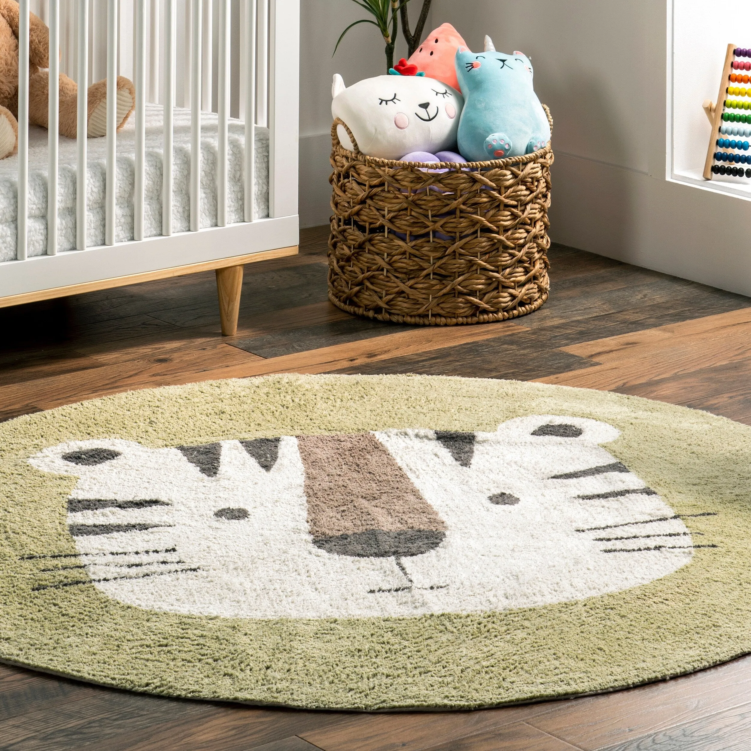 Nuloom Lumi SpinClean Tiger Kids Machine Washable Area Rug