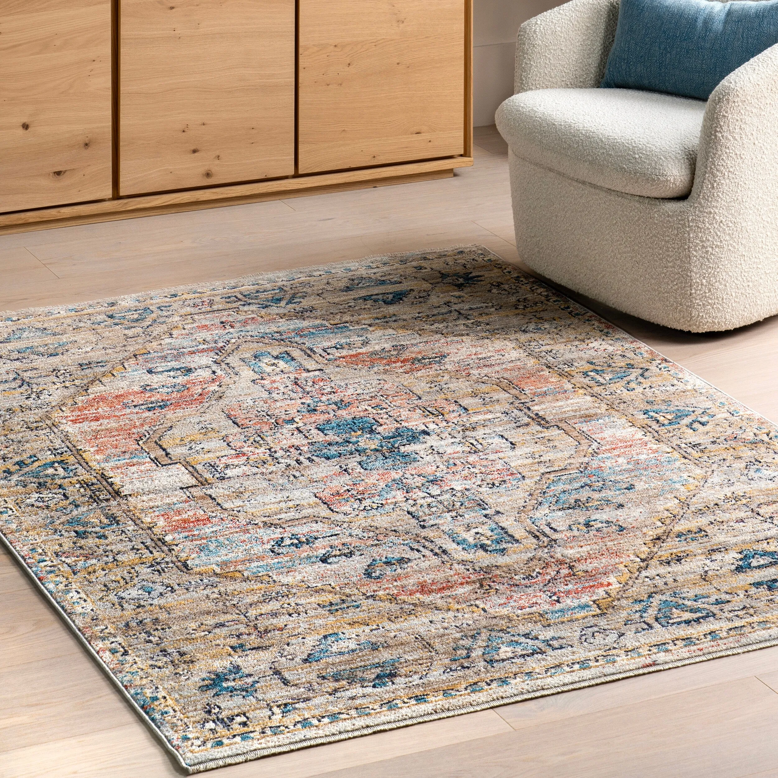 Nuloom Marley Traditional Medallion Fringe Area Rug