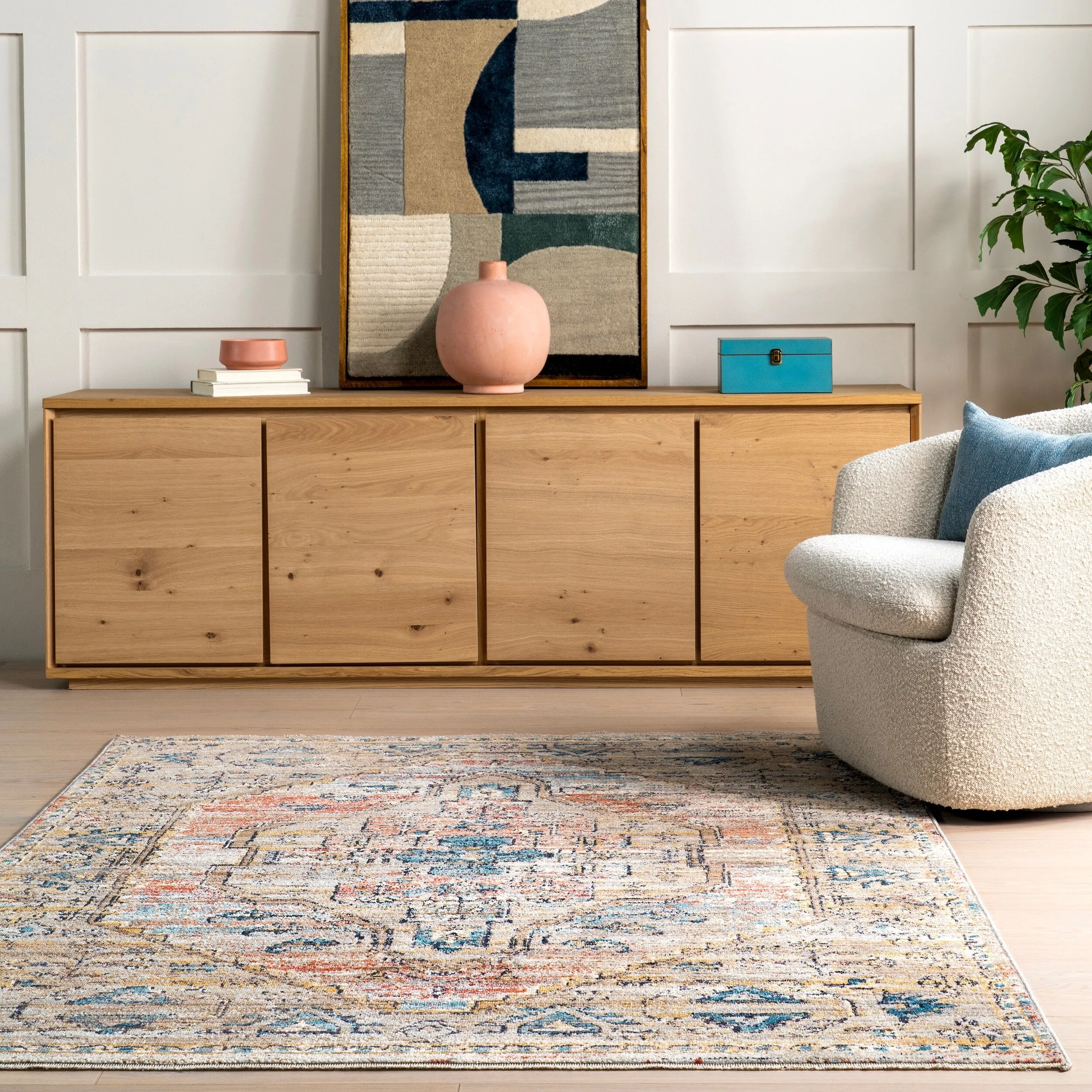 Nuloom Marley Traditional Medallion Fringe Area Rug