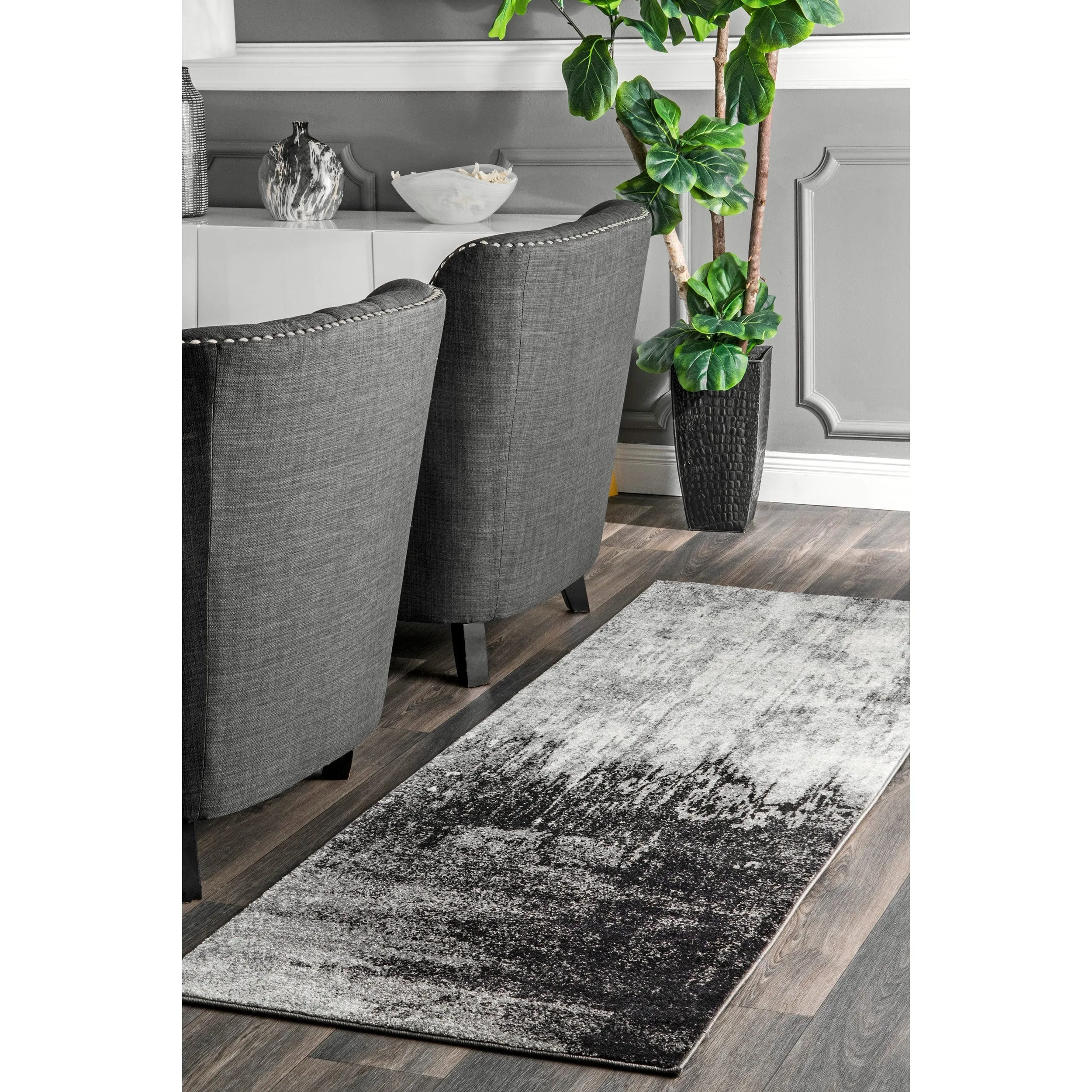 Nuloom Modern Abstract Color-meld Low-pile Area Rug