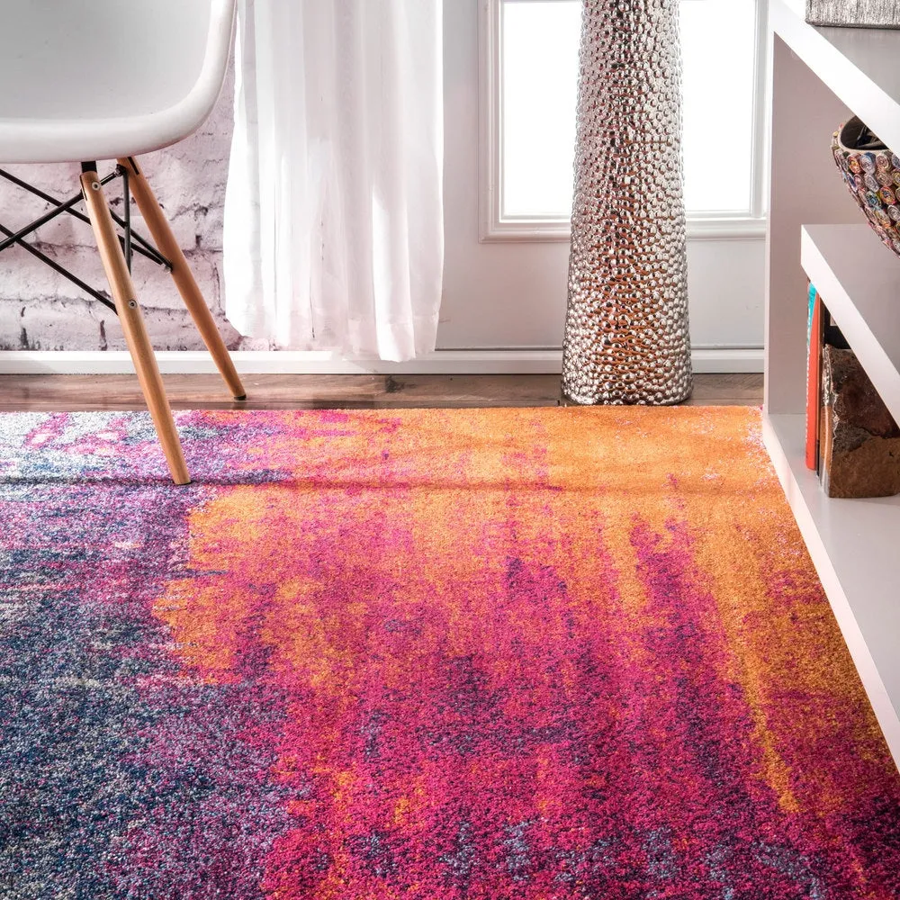 Nuloom Modern Abstract Color-meld Low-pile Area Rug