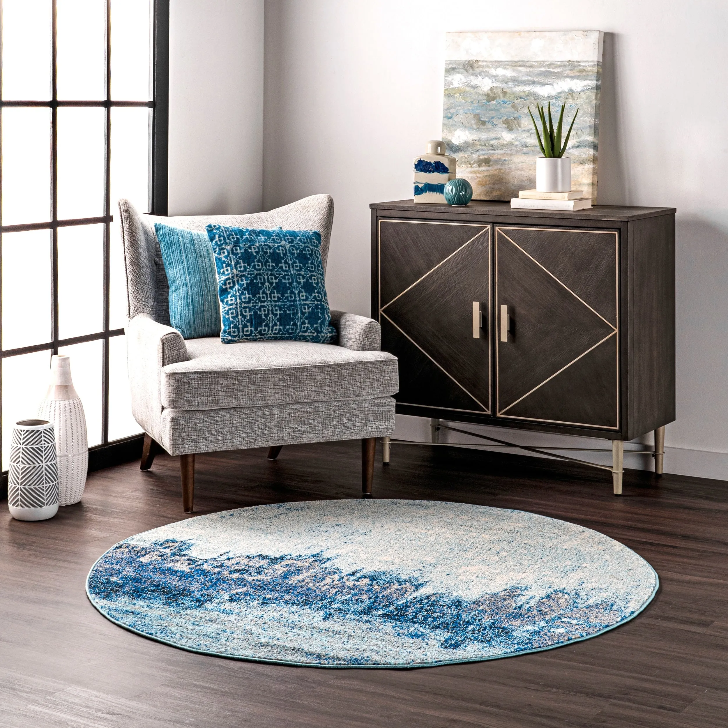 Nuloom Modern Abstract Color-meld Low-pile Area Rug