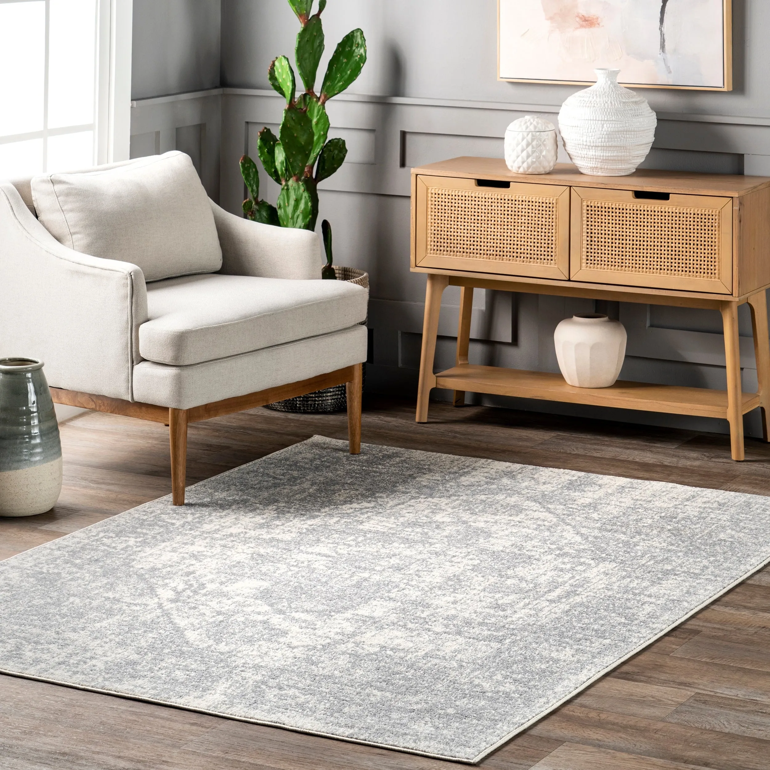 Nuloom Sofia Faded Persian Medallion Area Rug
