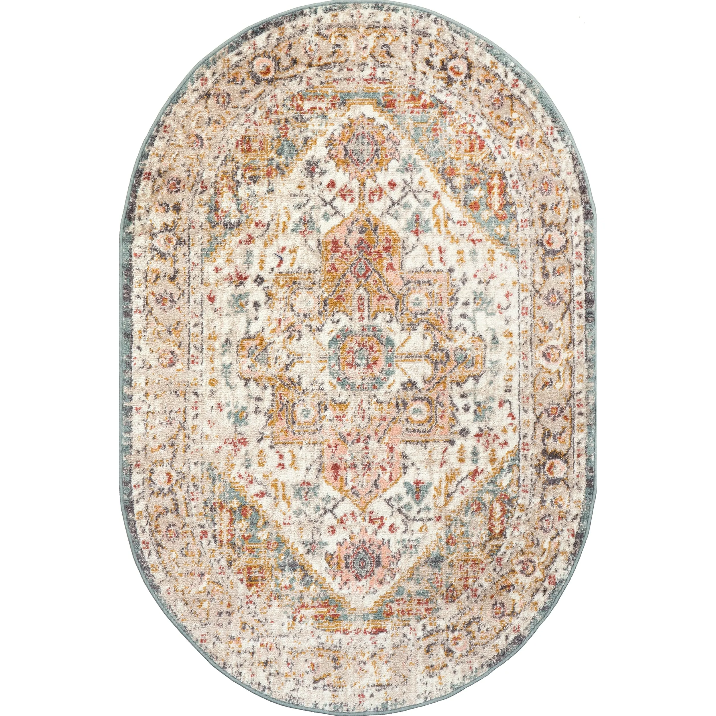 Nuloom Sofia Faded Persian Medallion Area Rug