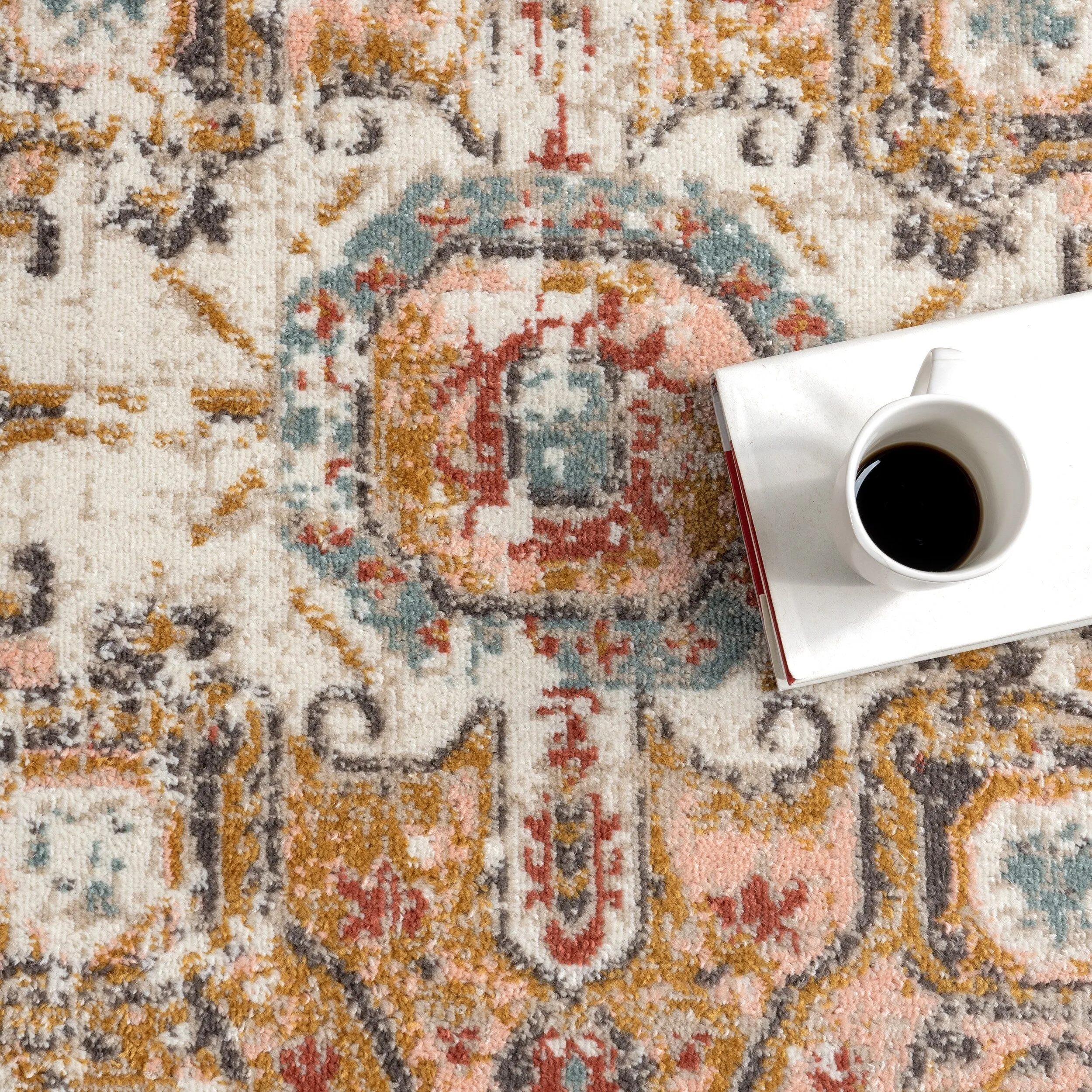 Nuloom Sofia Faded Persian Medallion Area Rug