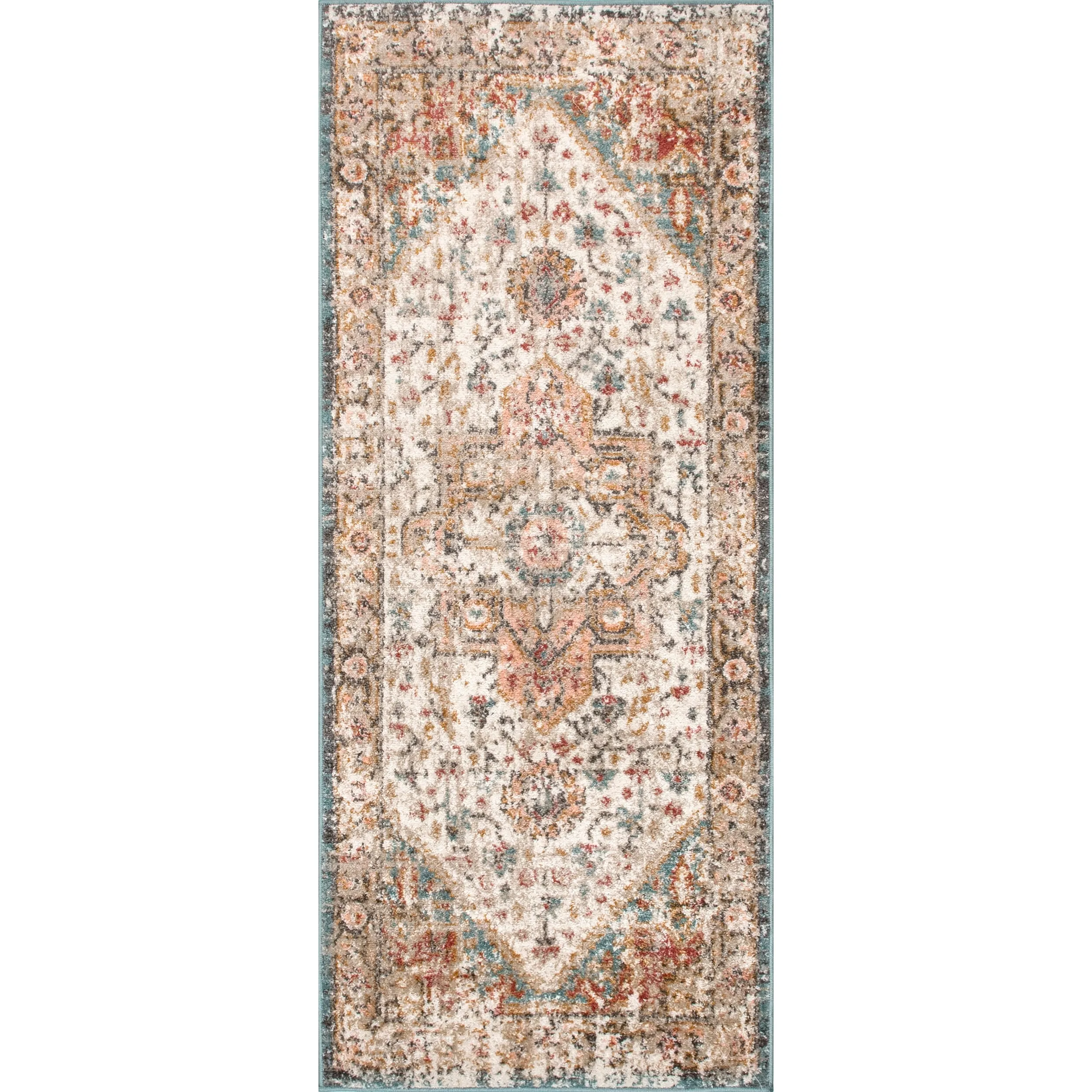 Nuloom Sofia Faded Persian Medallion Area Rug
