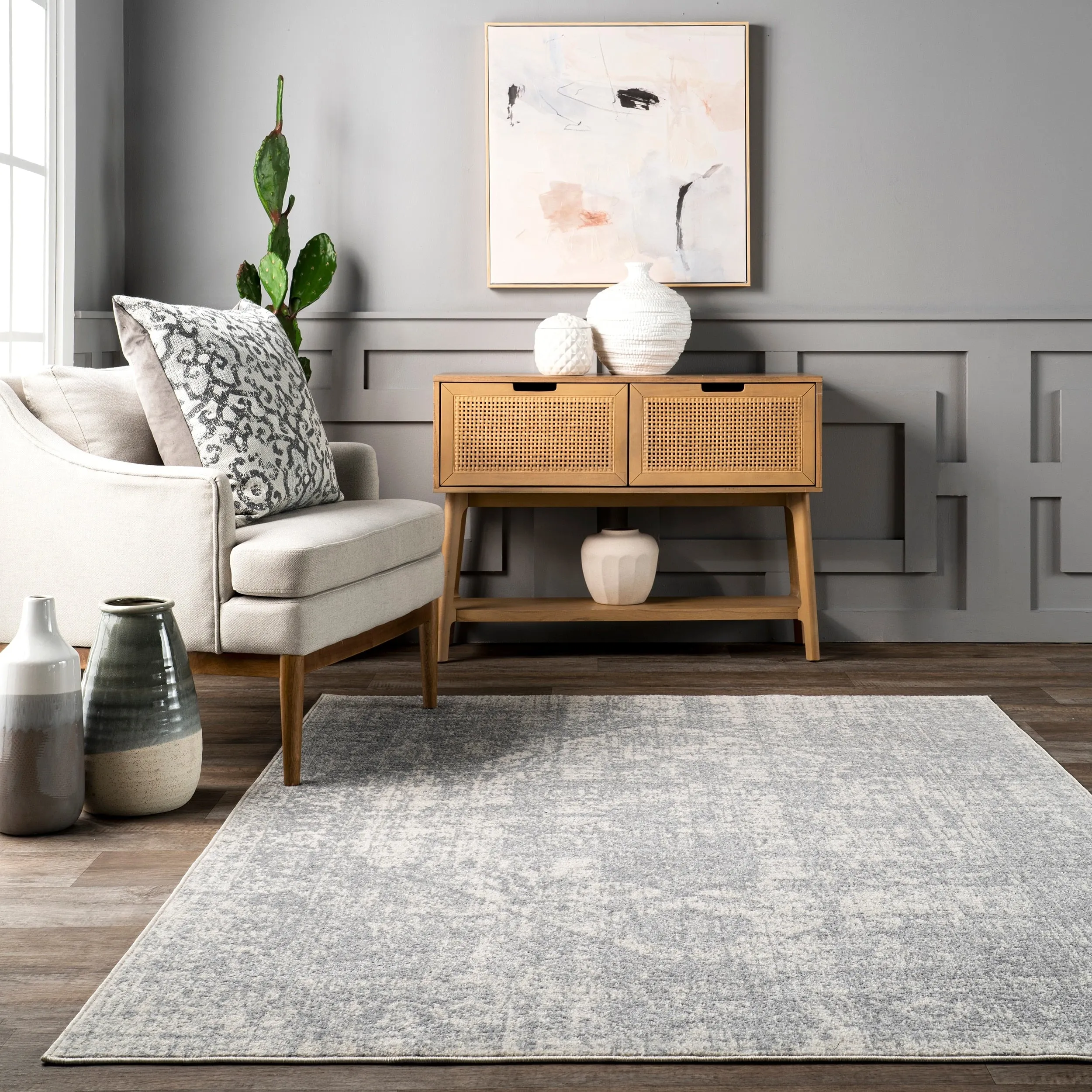 Nuloom Sofia Faded Persian Medallion Area Rug
