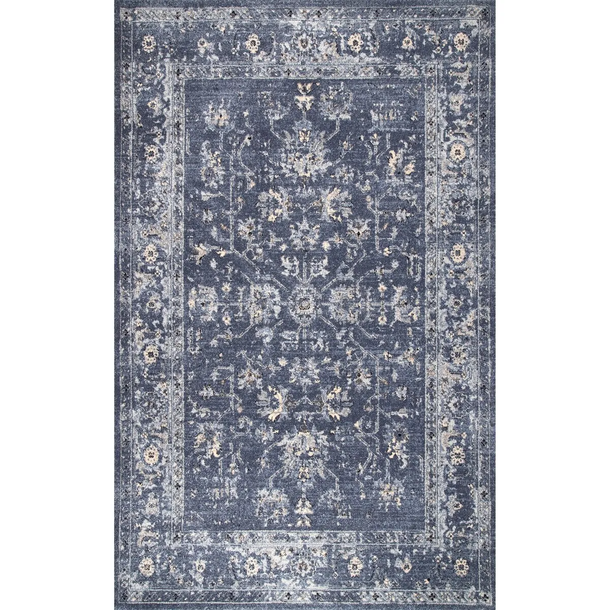 Nuloom Traditional Antique Lavish Versaille Blooming Fantasy Faded Frame Area Rug