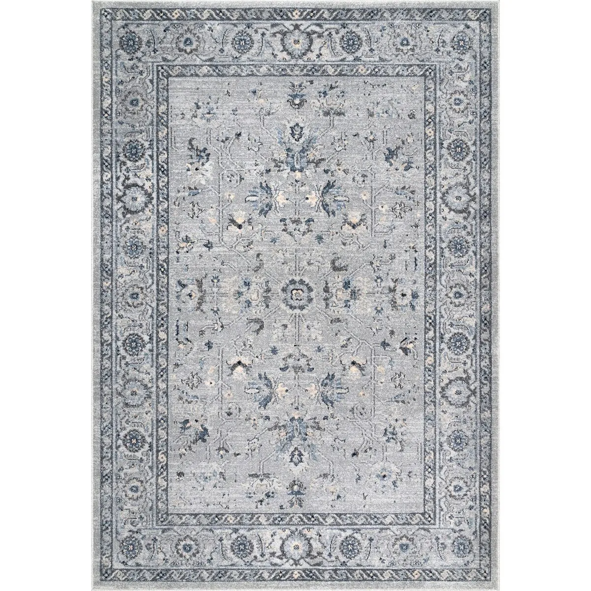 Nuloom Traditional Antique Lavish Versaille Blooming Fantasy Faded Frame Area Rug