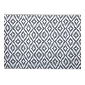 Nuu Garden Outdoor Reversible Rug. Rectangular Foldable Mat. Camping. RV. Gray & White Color
