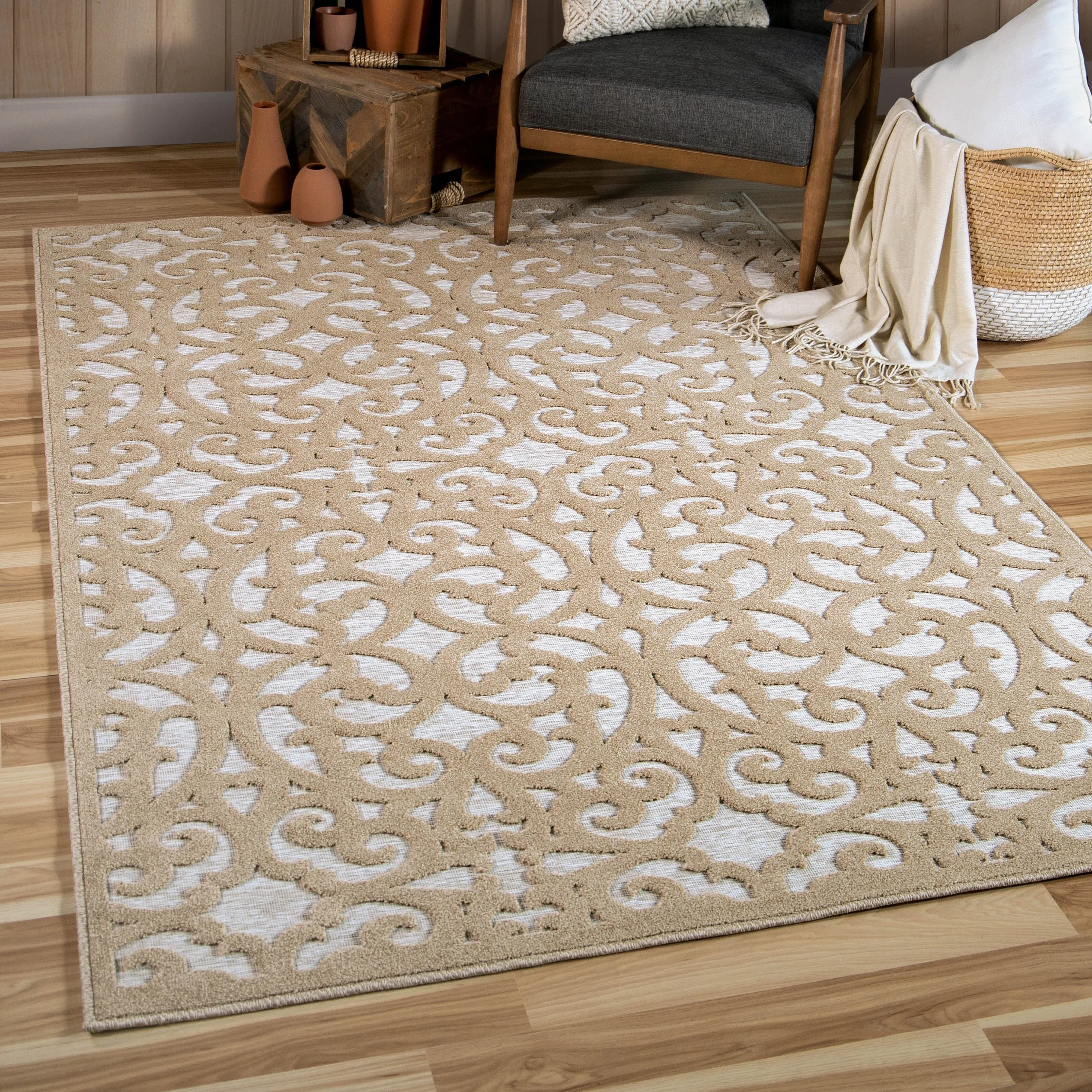 Orian Rugs Boucle Seaborn Indoor / Outdoor Area Rug