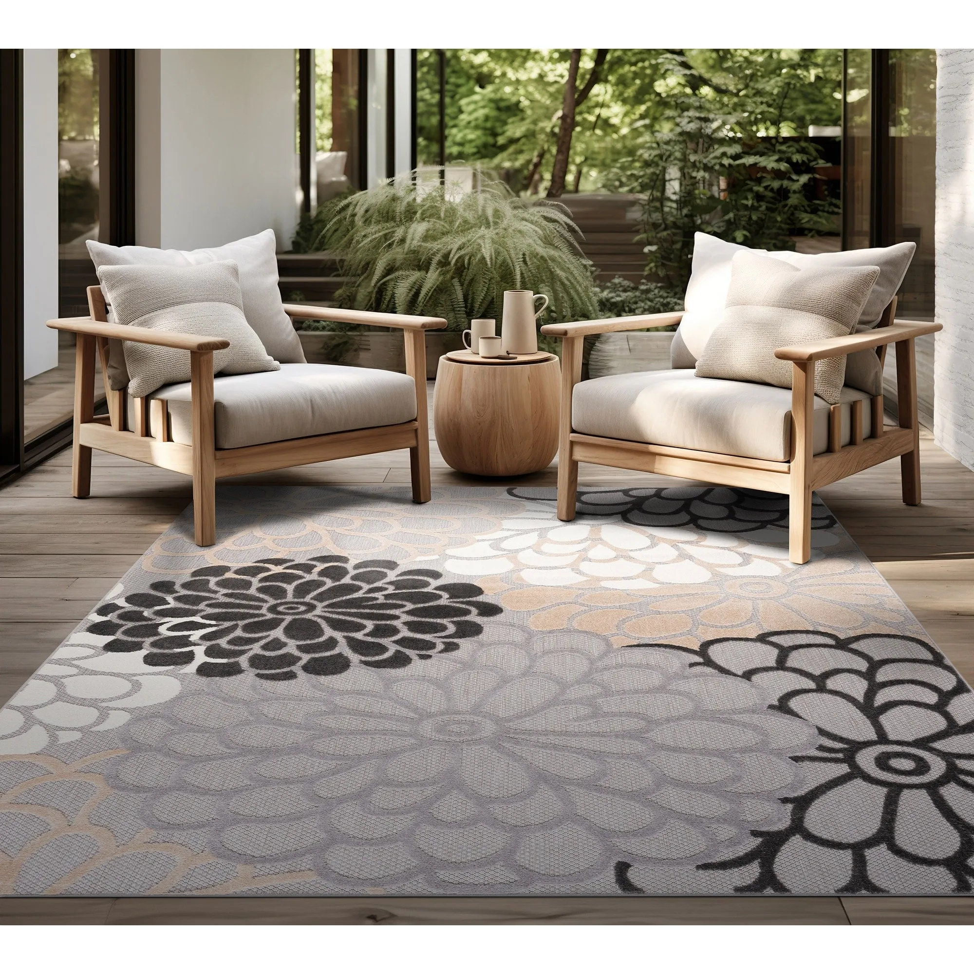 Origin Coastal Floral Indoor/Outdoor Area Rug