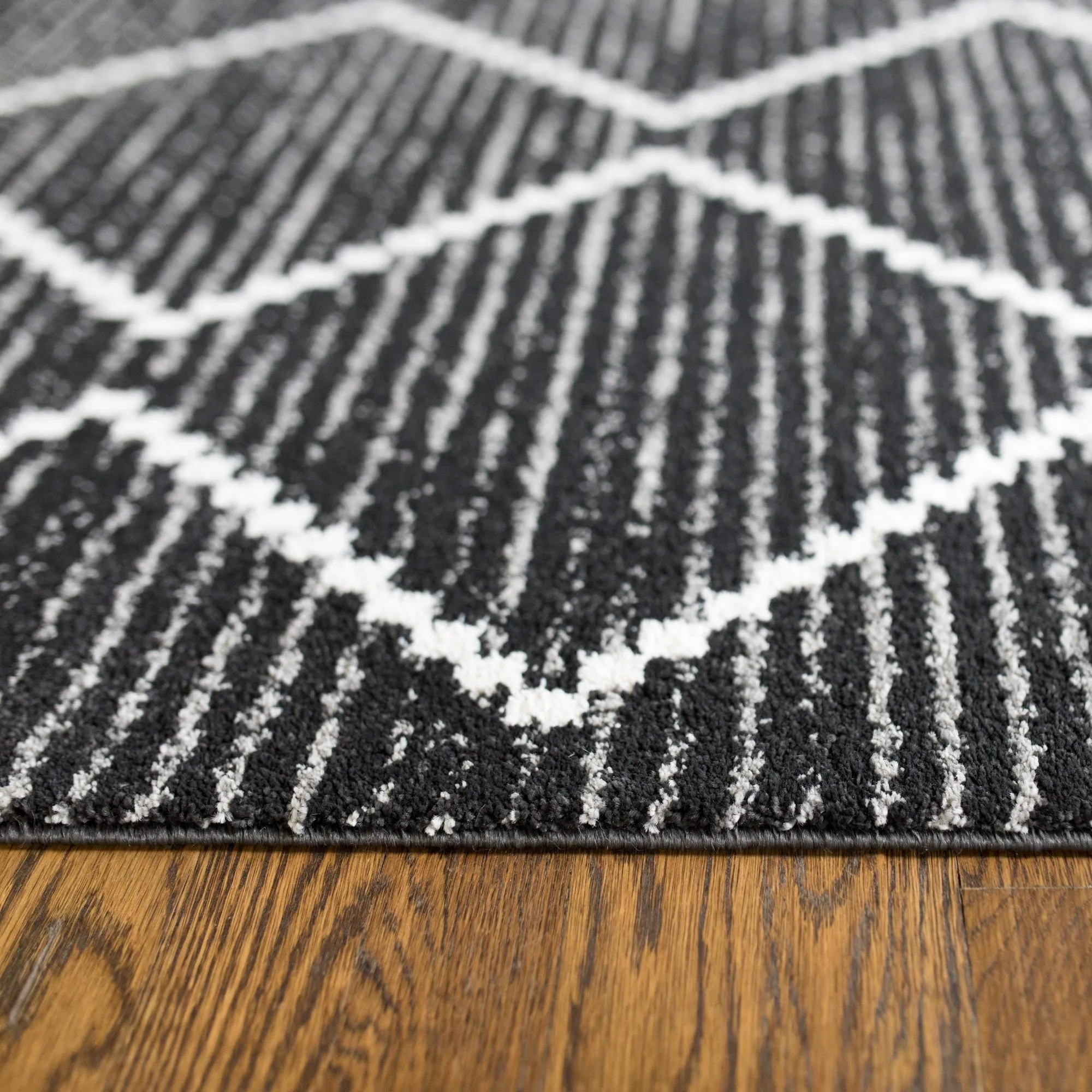 Oscar Modern Geometric Chevron Area Rug