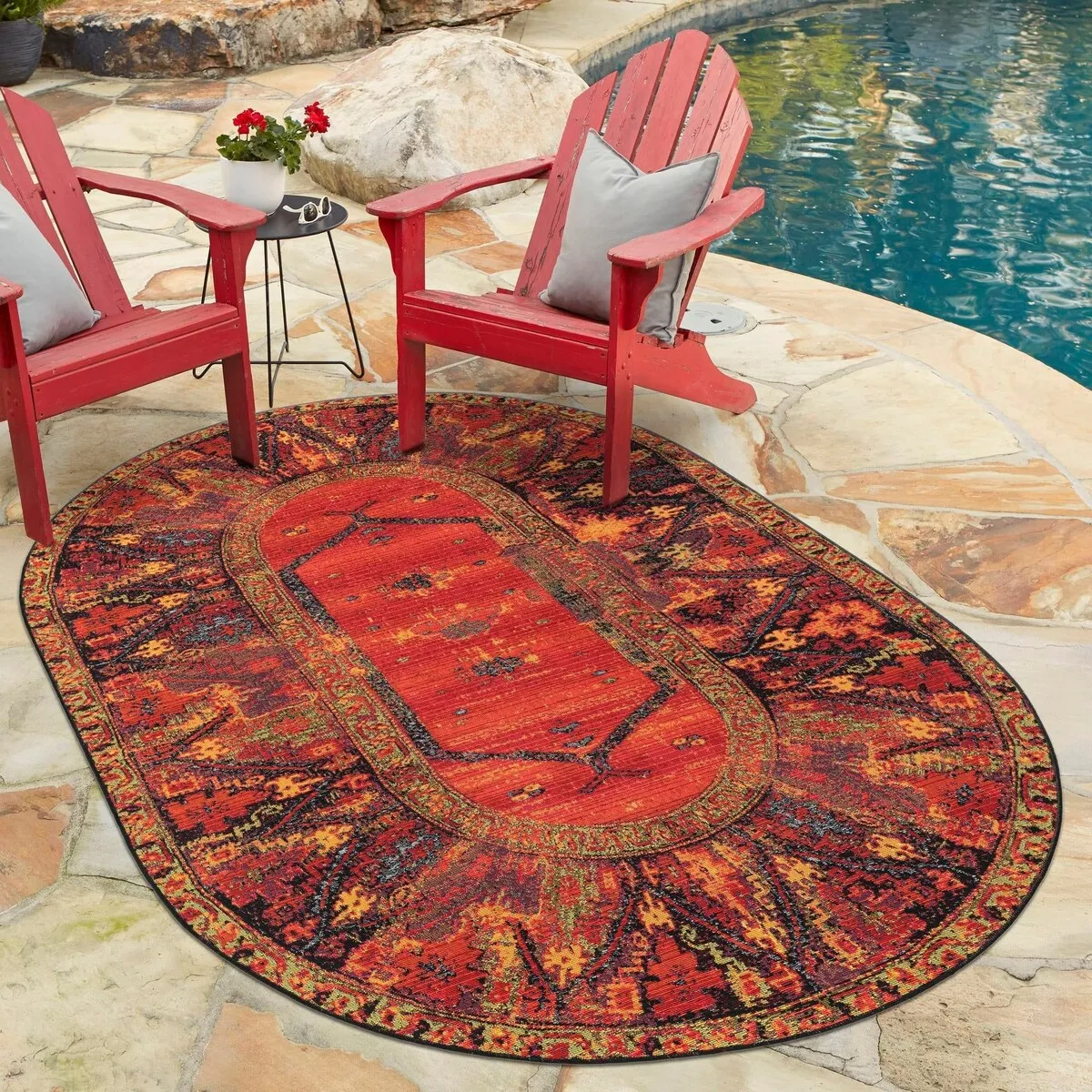 Outdoor Bounder Collection Area Rug