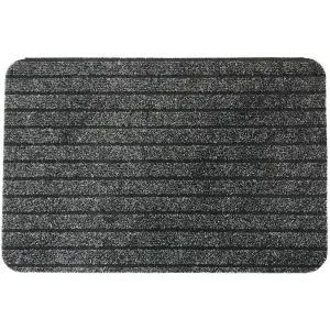 Outdoor Front Door Mat Chloe Polypropylene Latex Rug 24x16 Grey