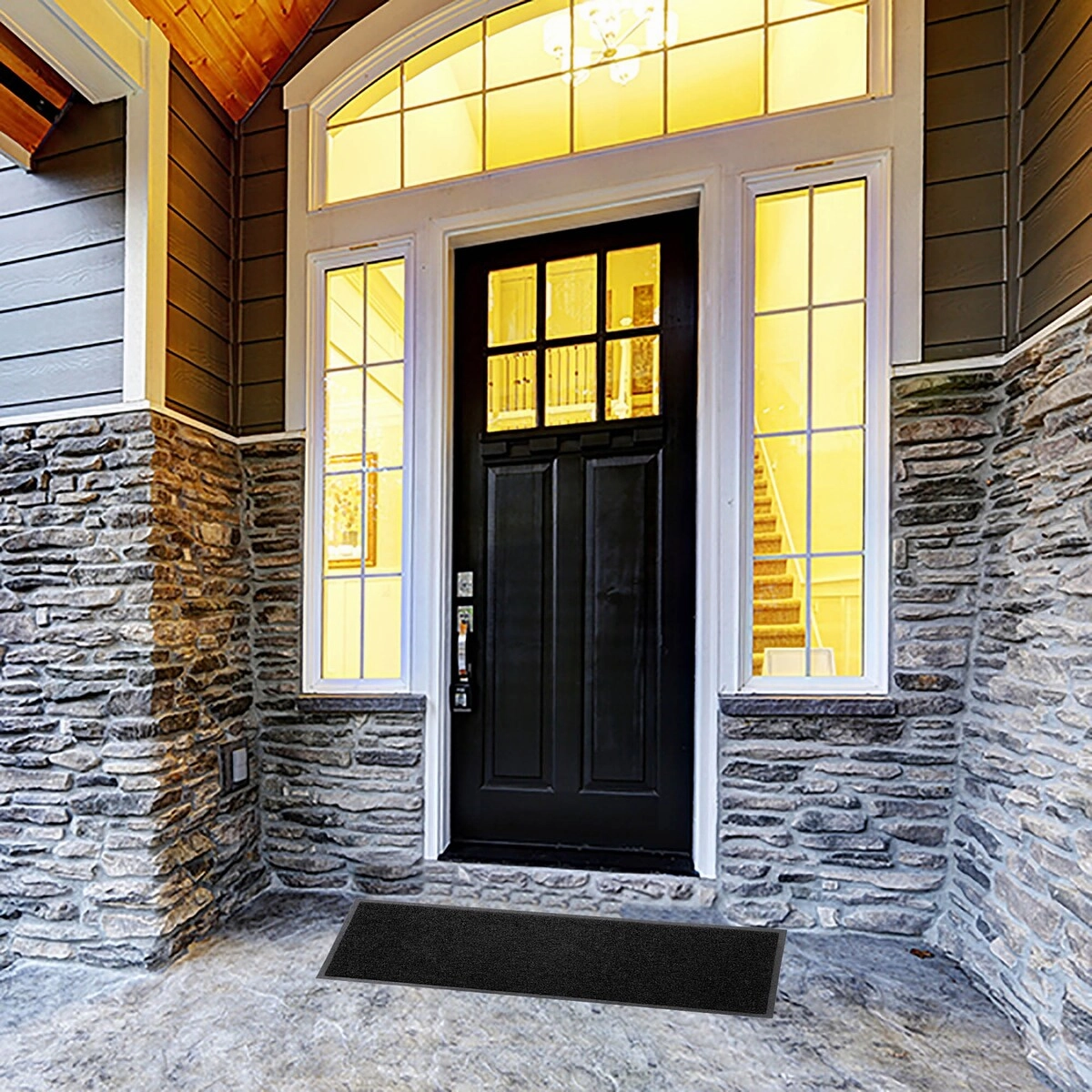 Outdoor Runner Mat Scraper Front Door Mat Recycled PVC 48x18