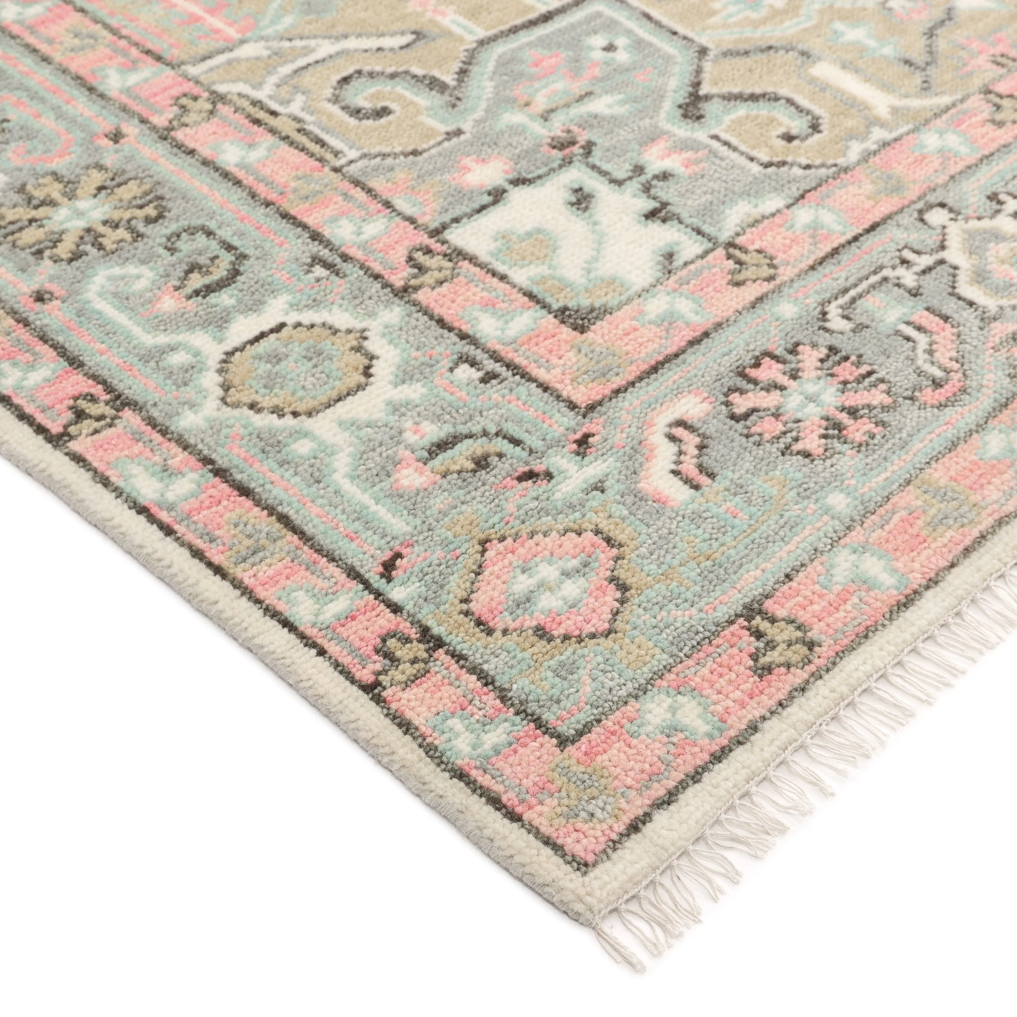 Overton Handmade Traditional Floral Area Rug