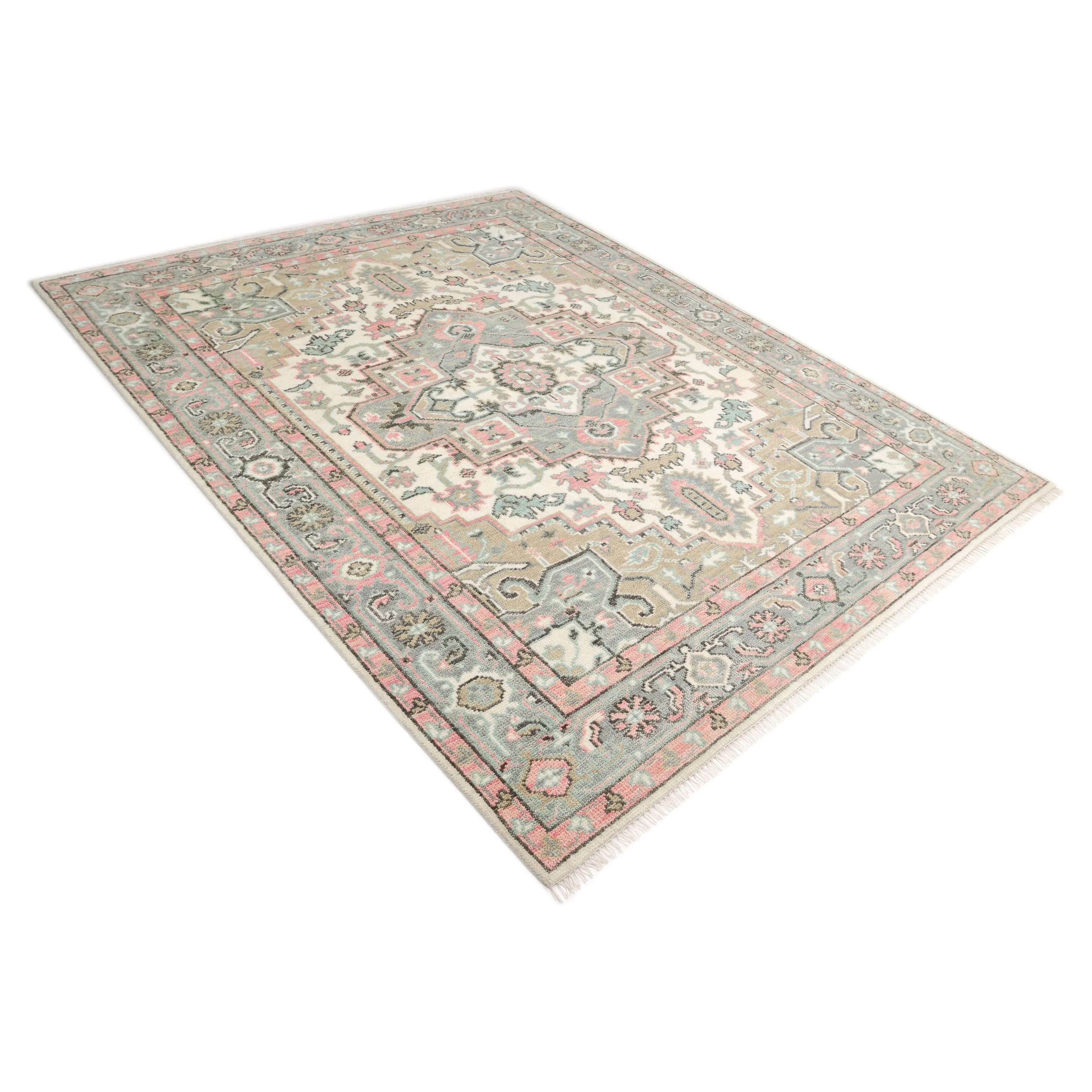 Overton Handmade Traditional Floral Area Rug