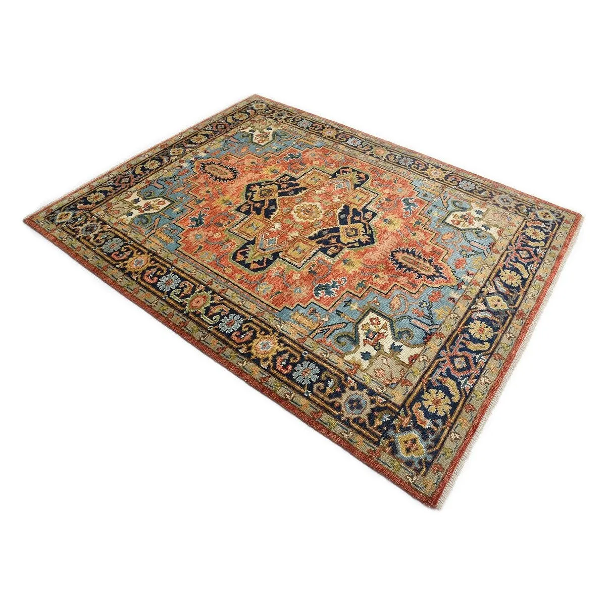 Overton Handmade Traditional Floral Area Rug