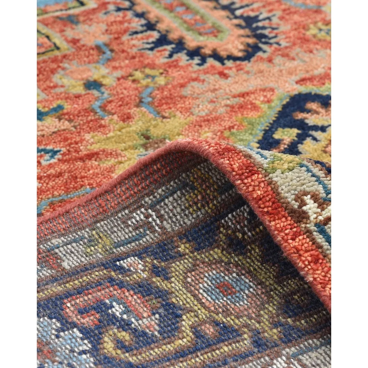 Overton Handmade Traditional Floral Area Rug