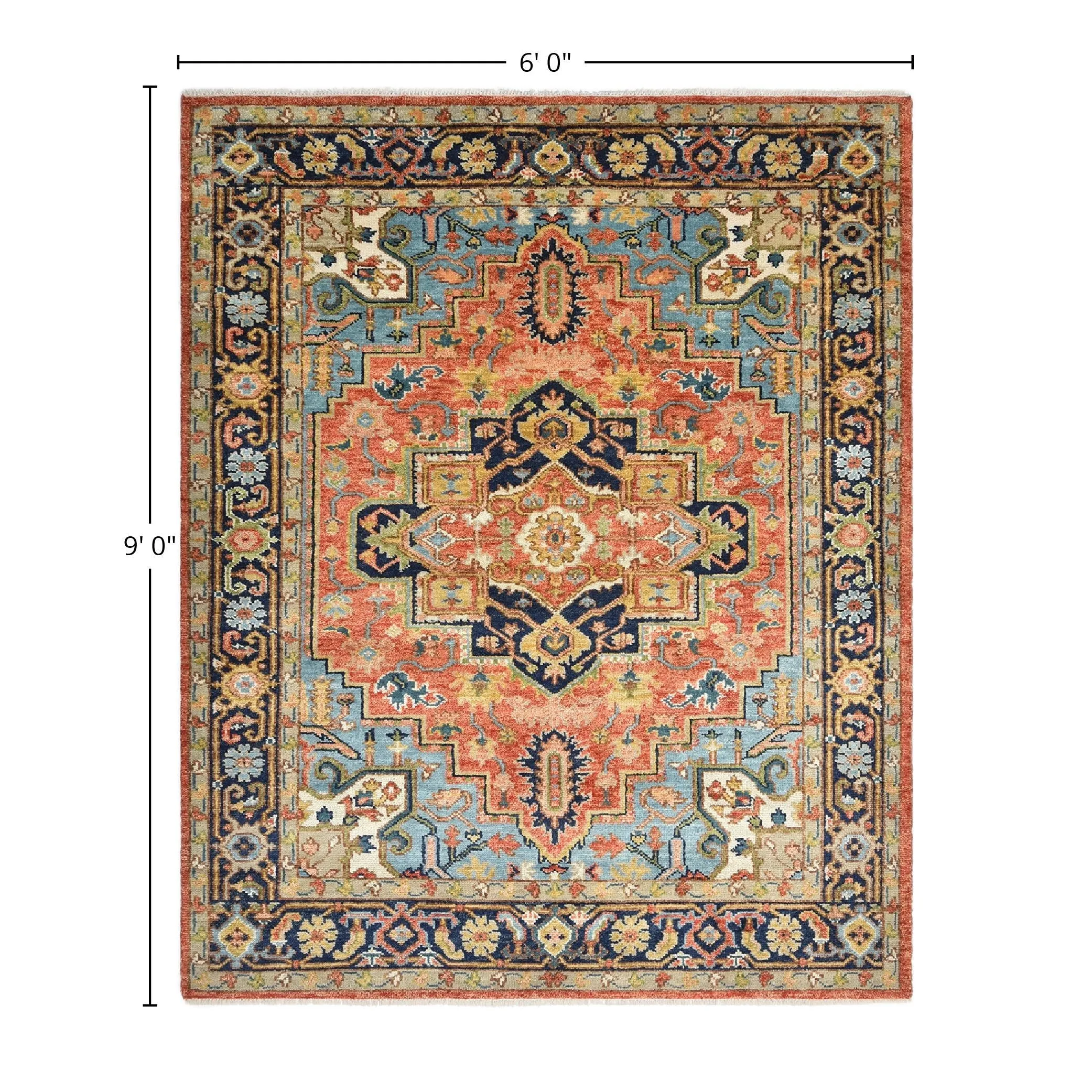 Overton Handmade Traditional Floral Area Rug