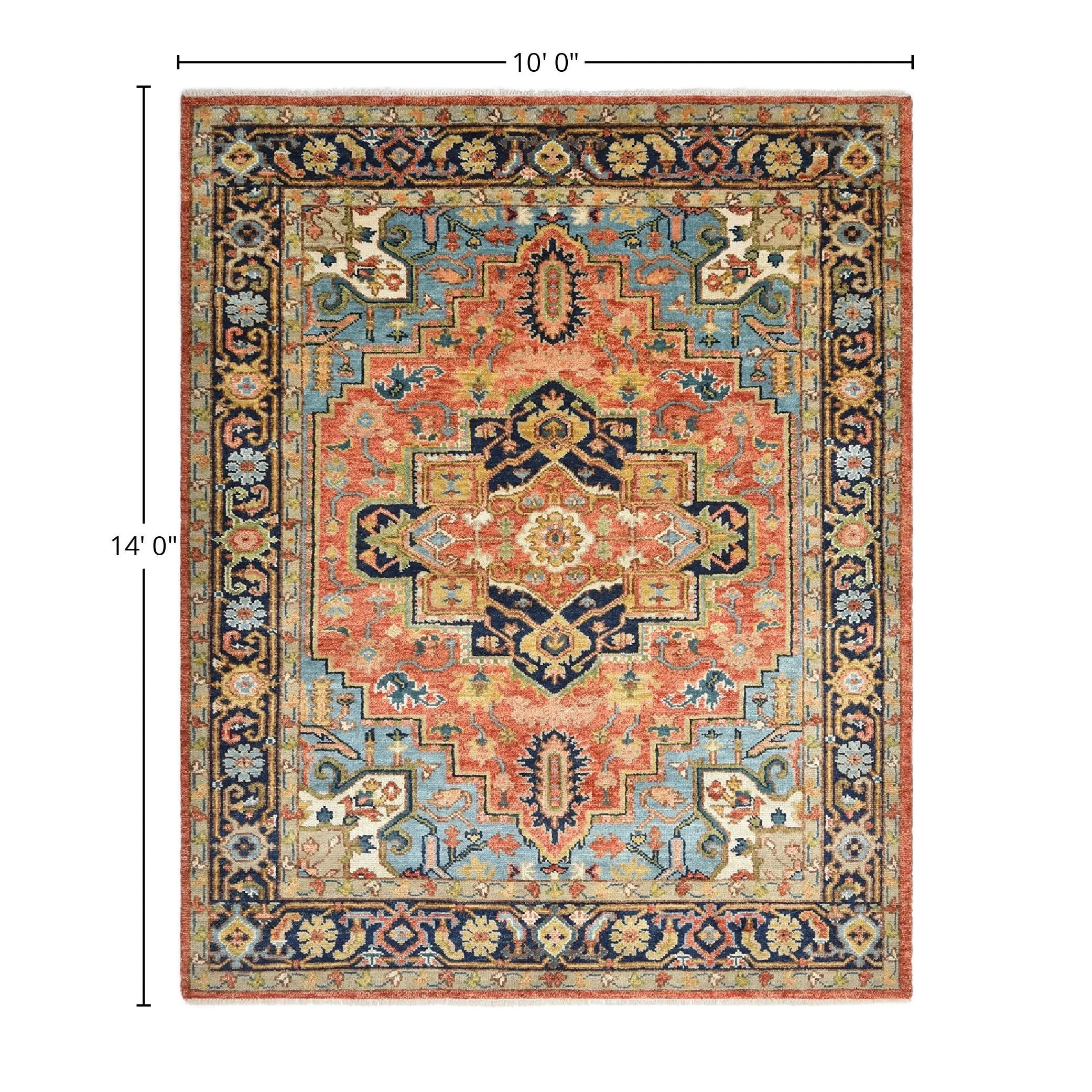 Overton Handmade Traditional Floral Area Rug