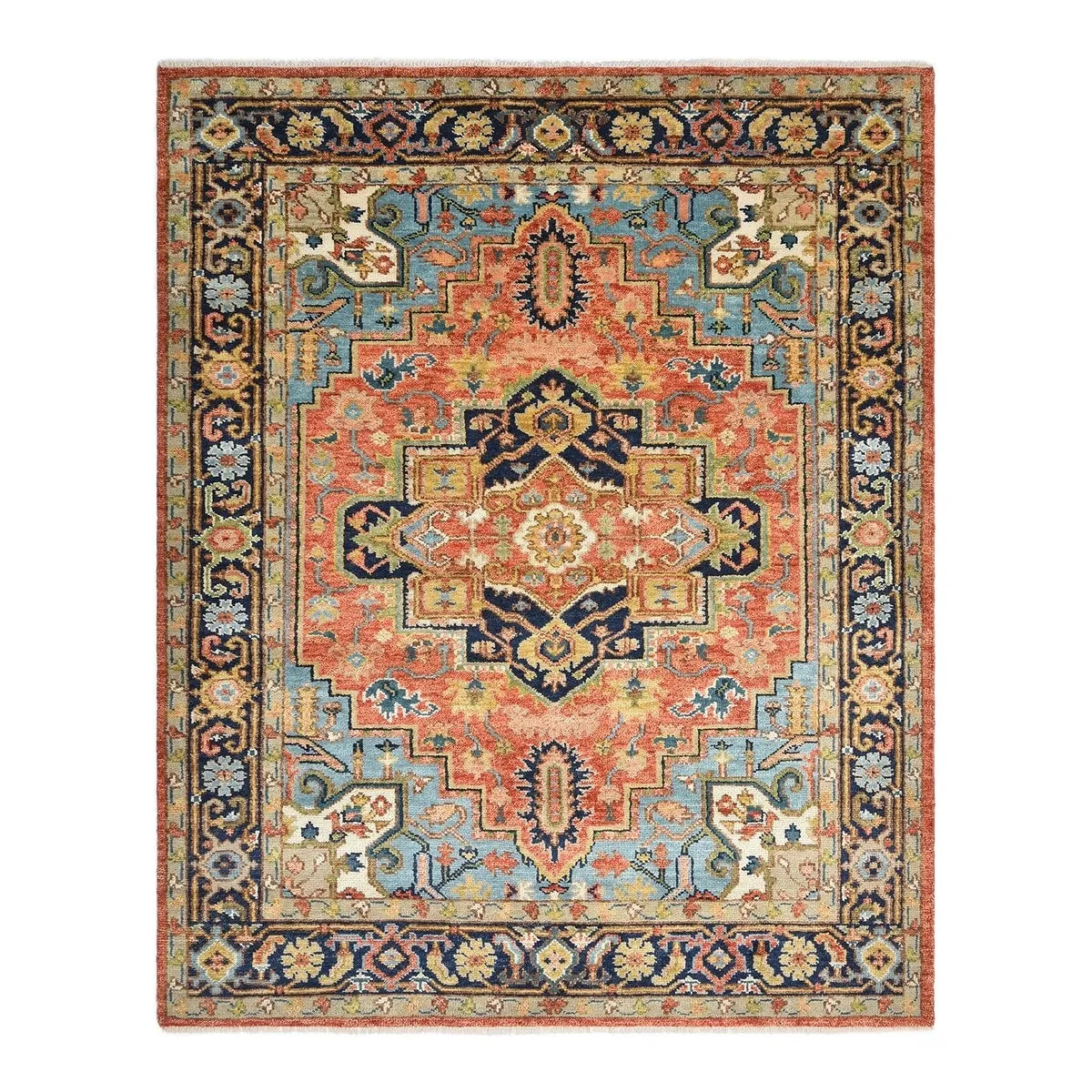 Overton Handmade Traditional Floral Area Rug