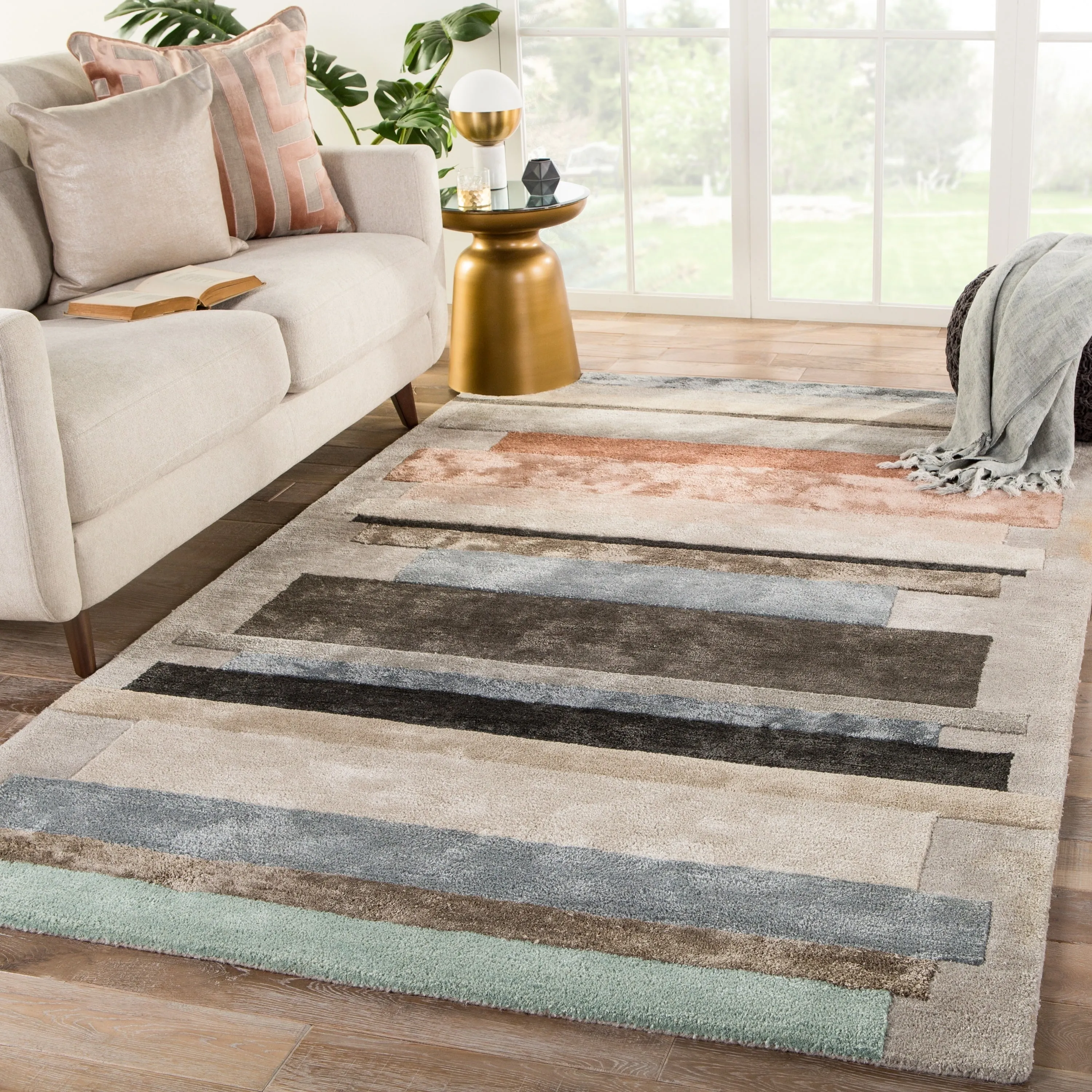 Parallel Handmade Geometric Area Rug