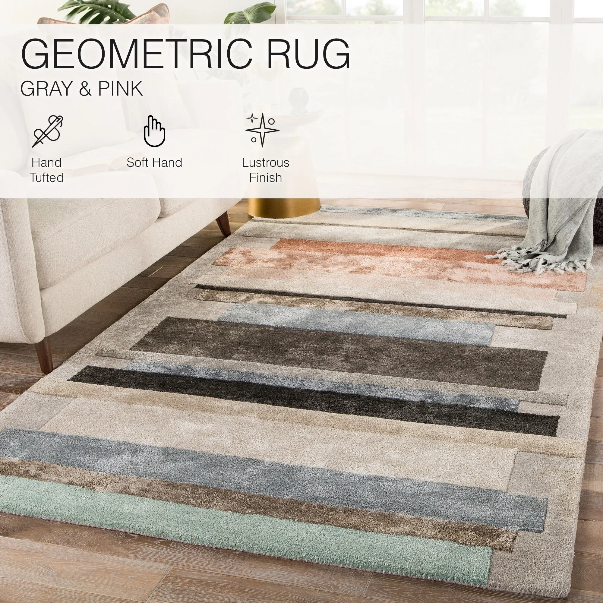 Parallel Handmade Geometric Area Rug