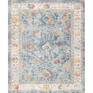 Pasargad Home Turkish Heritage Geometric L.Blue/Beige Area Rug