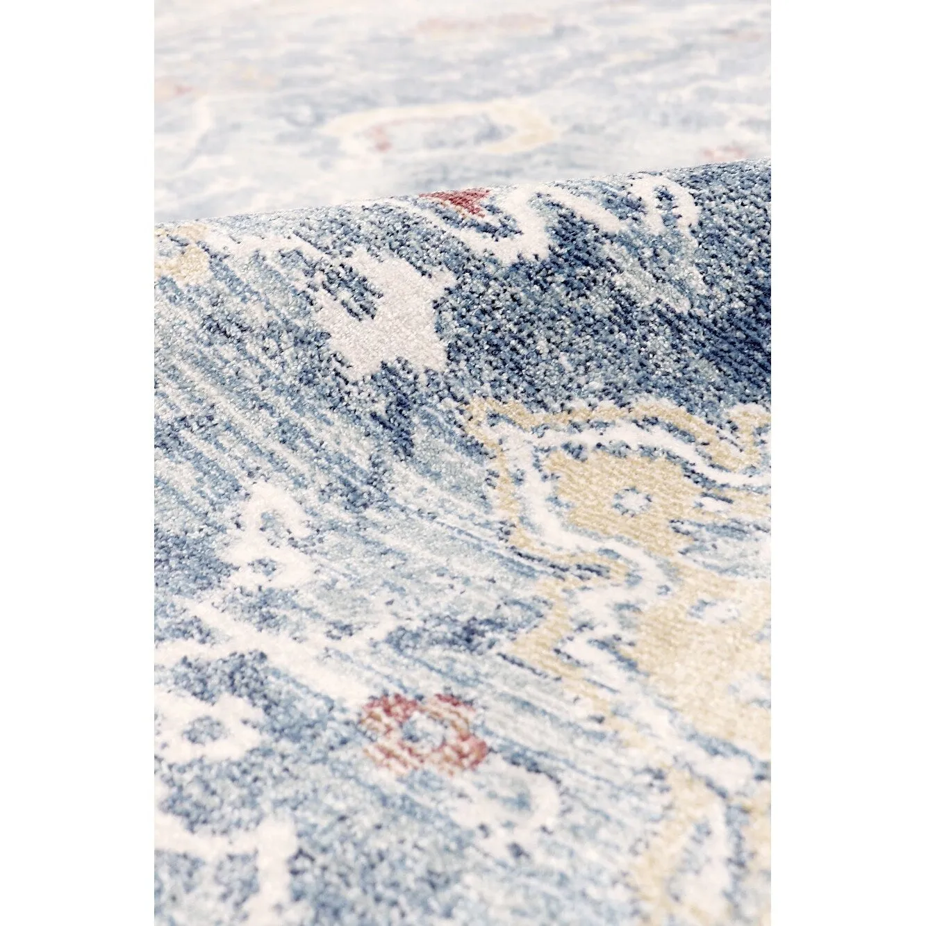 Pasargad Home Turkish Heritage Geometric L.Blue/Beige Area Rug