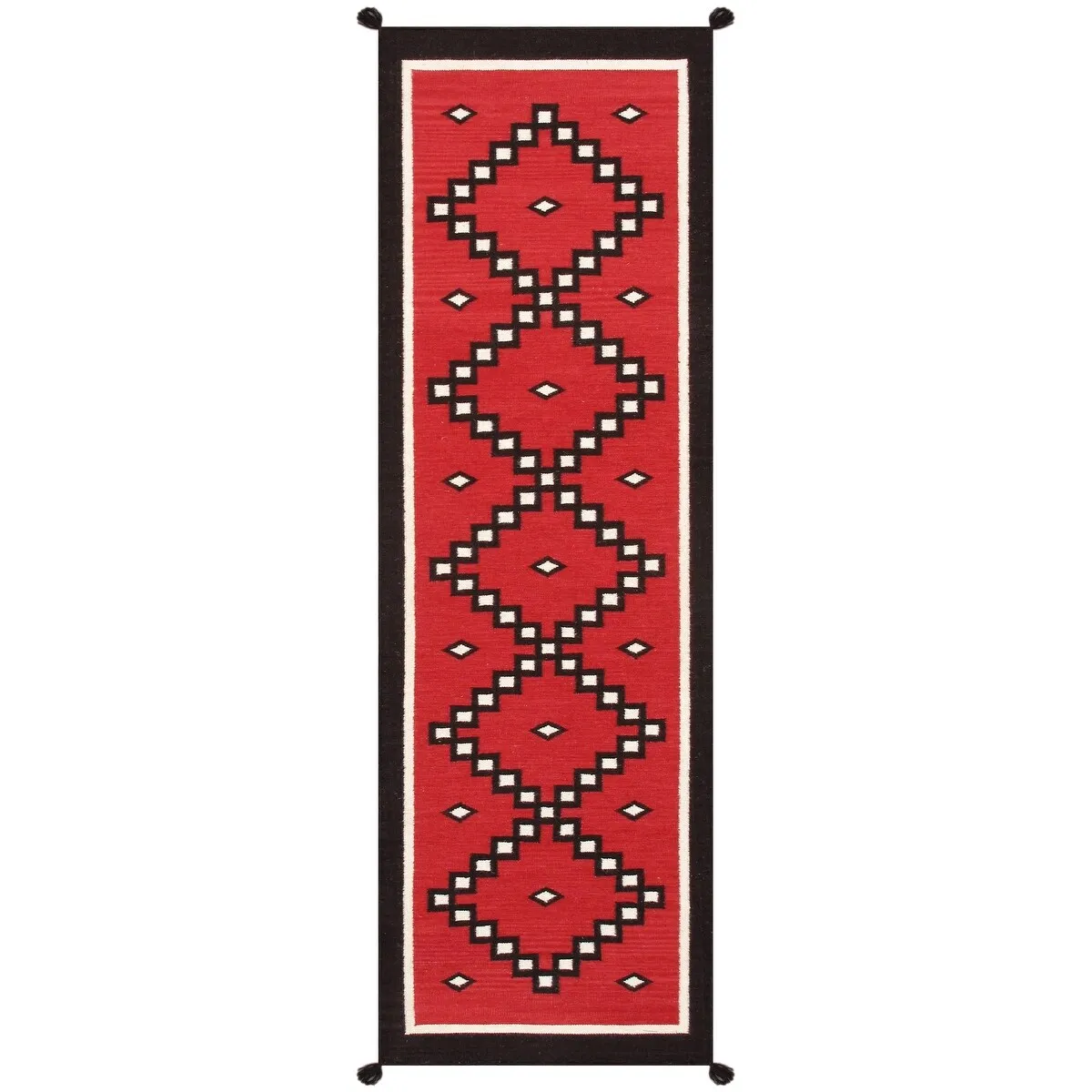 Pasargad Home Tuscany Reversible Wool Red Area Rug - 2' 7'' X 8' 2''