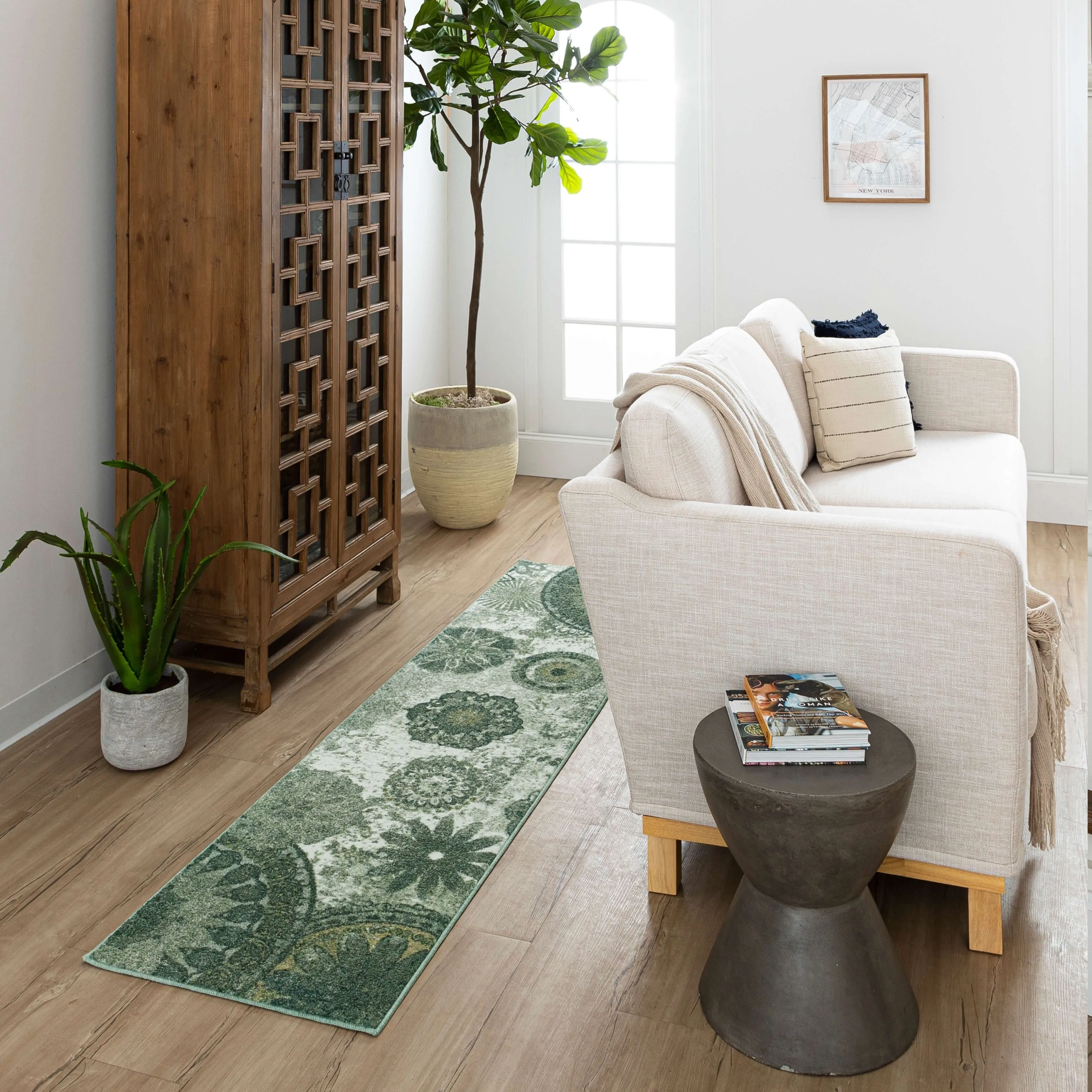 Porch & Den Bexley Floral Medallion Area Rug
