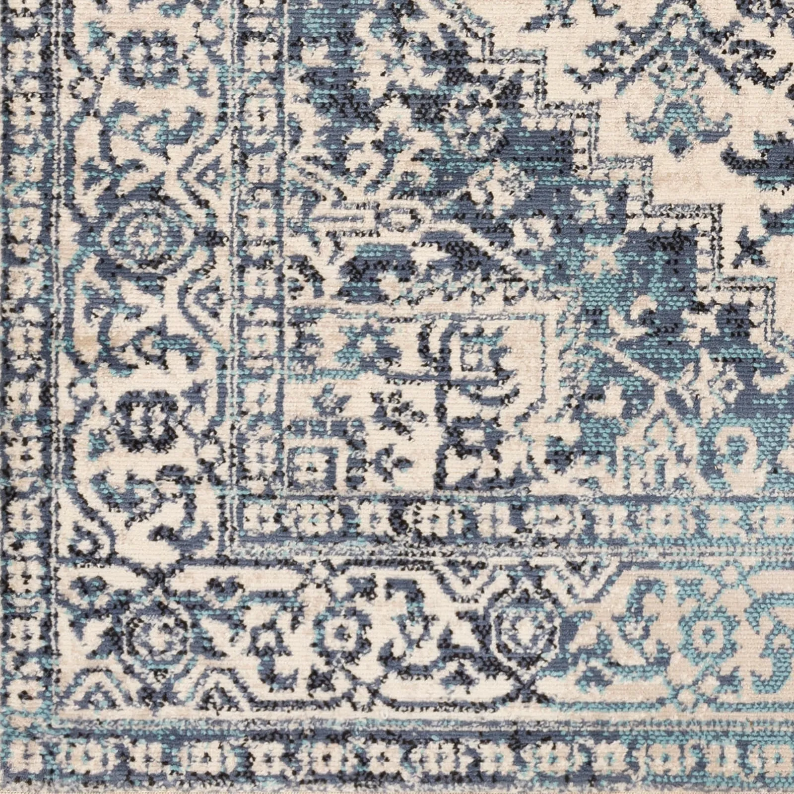 Porch & Den Estuary Traditional Distressed Medallion Area Rug