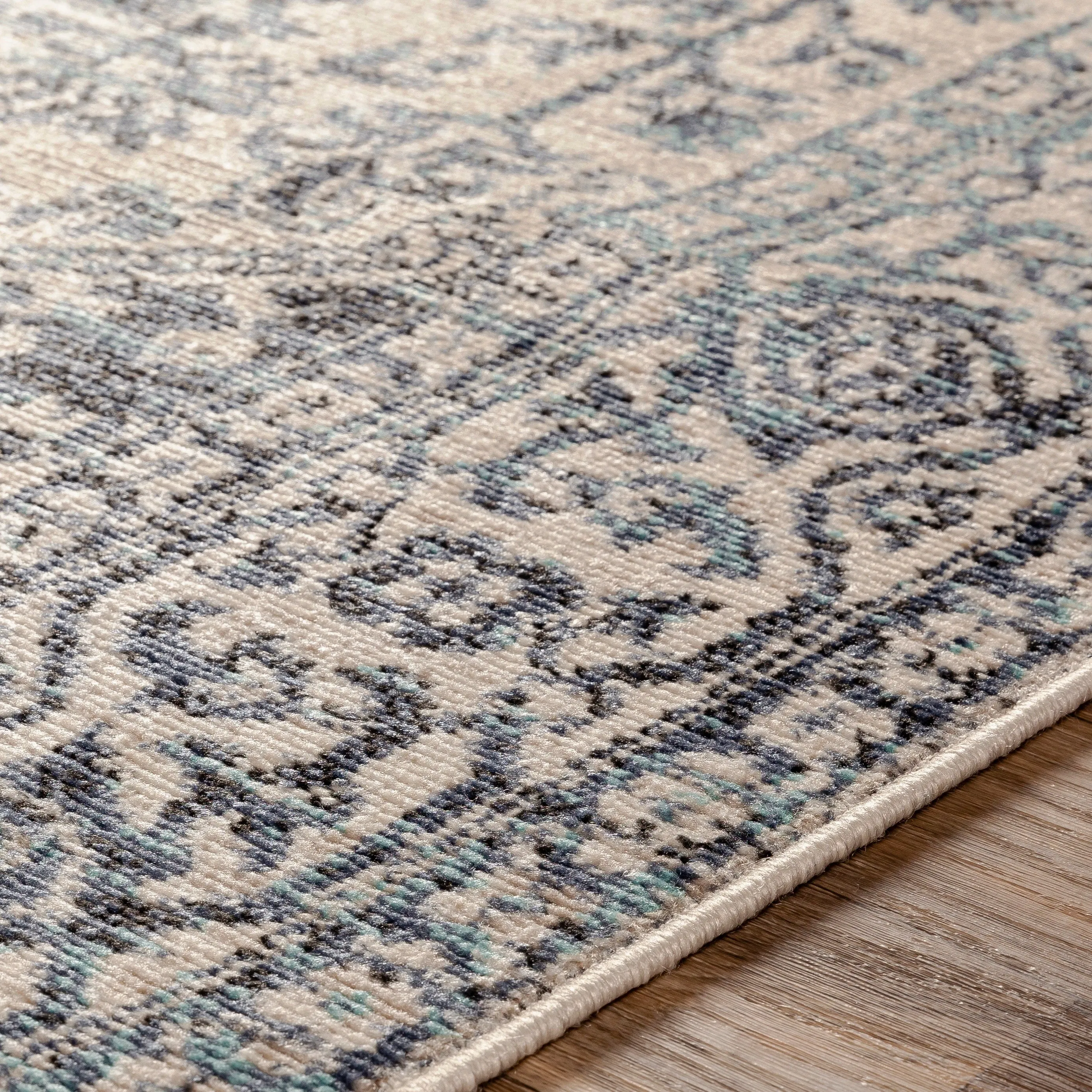 Porch & Den Estuary Traditional Distressed Medallion Area Rug