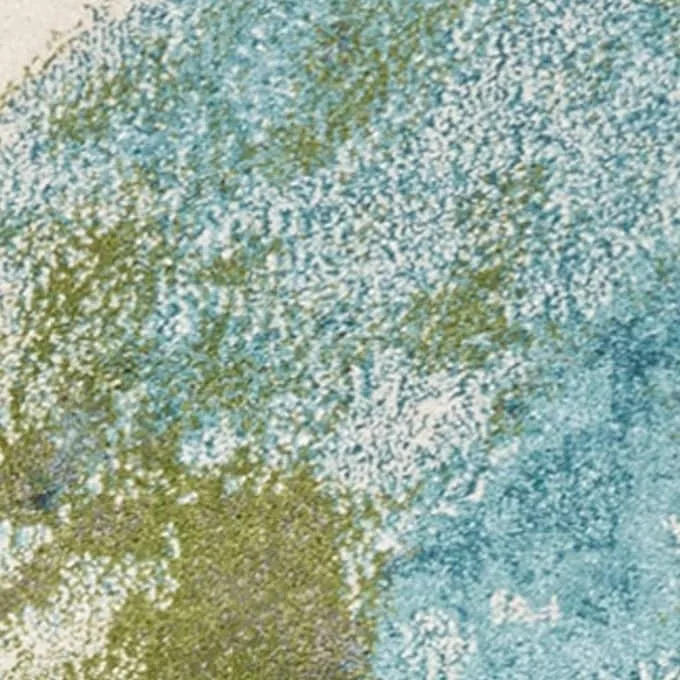 Porch & Den Hamlet Teal Abstract Marbled Rug