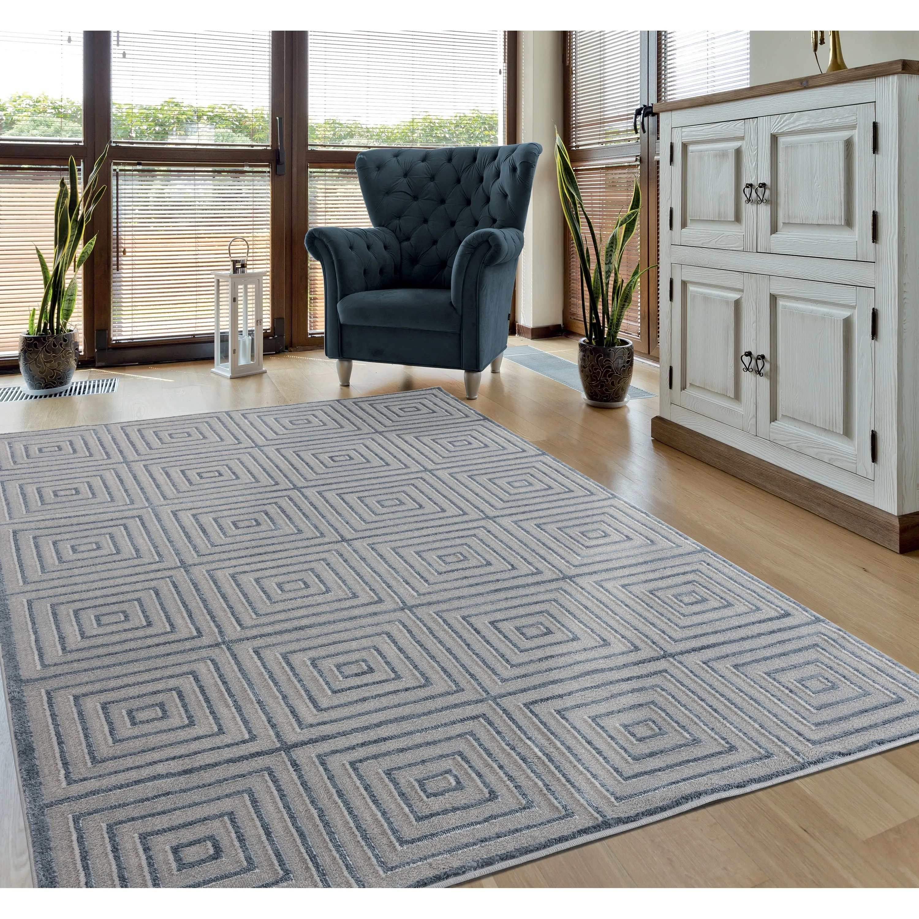 Porch & Den Reuter Hi-low Geometric Area Rug