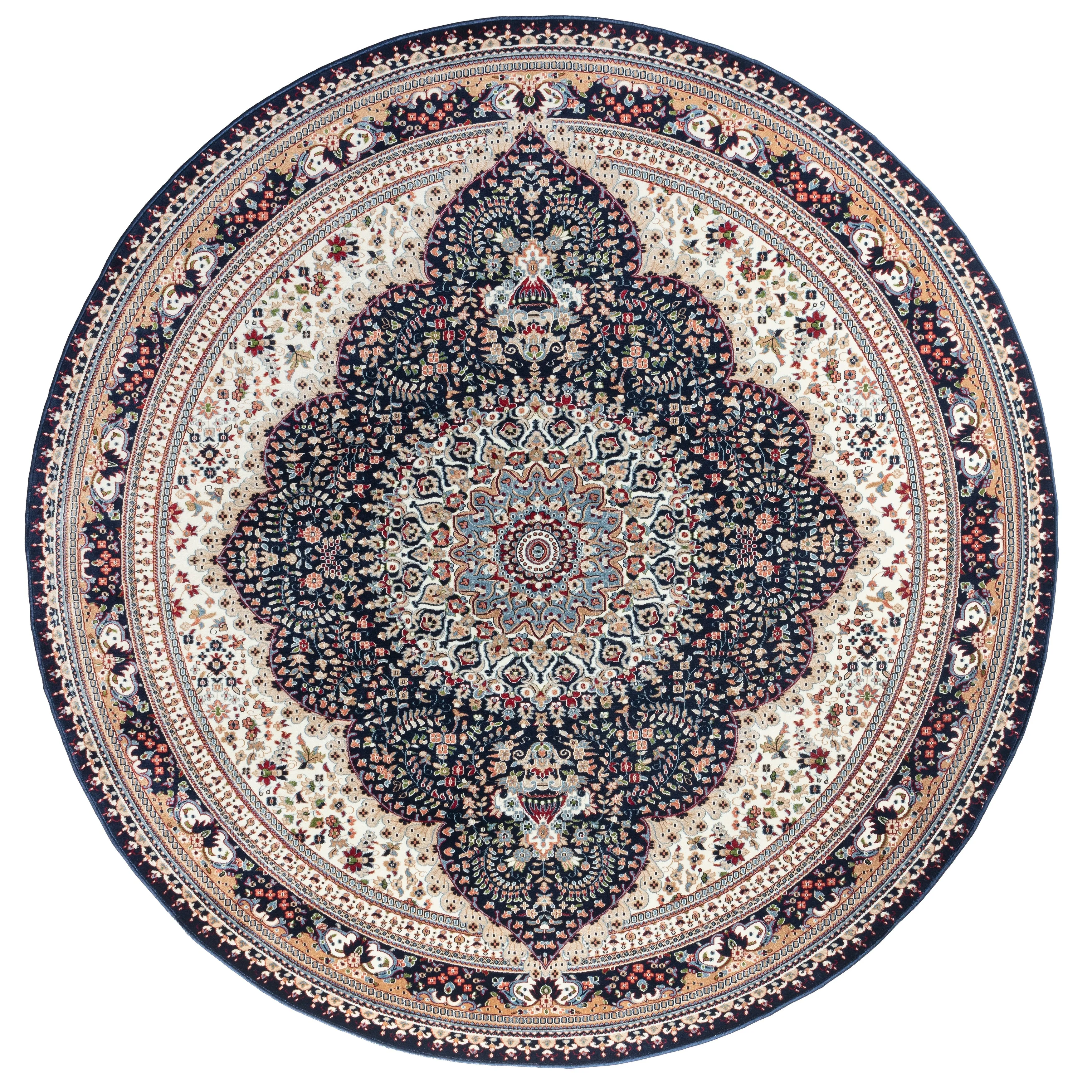 Prime Collection Blue/Cream Traditional Area Rug