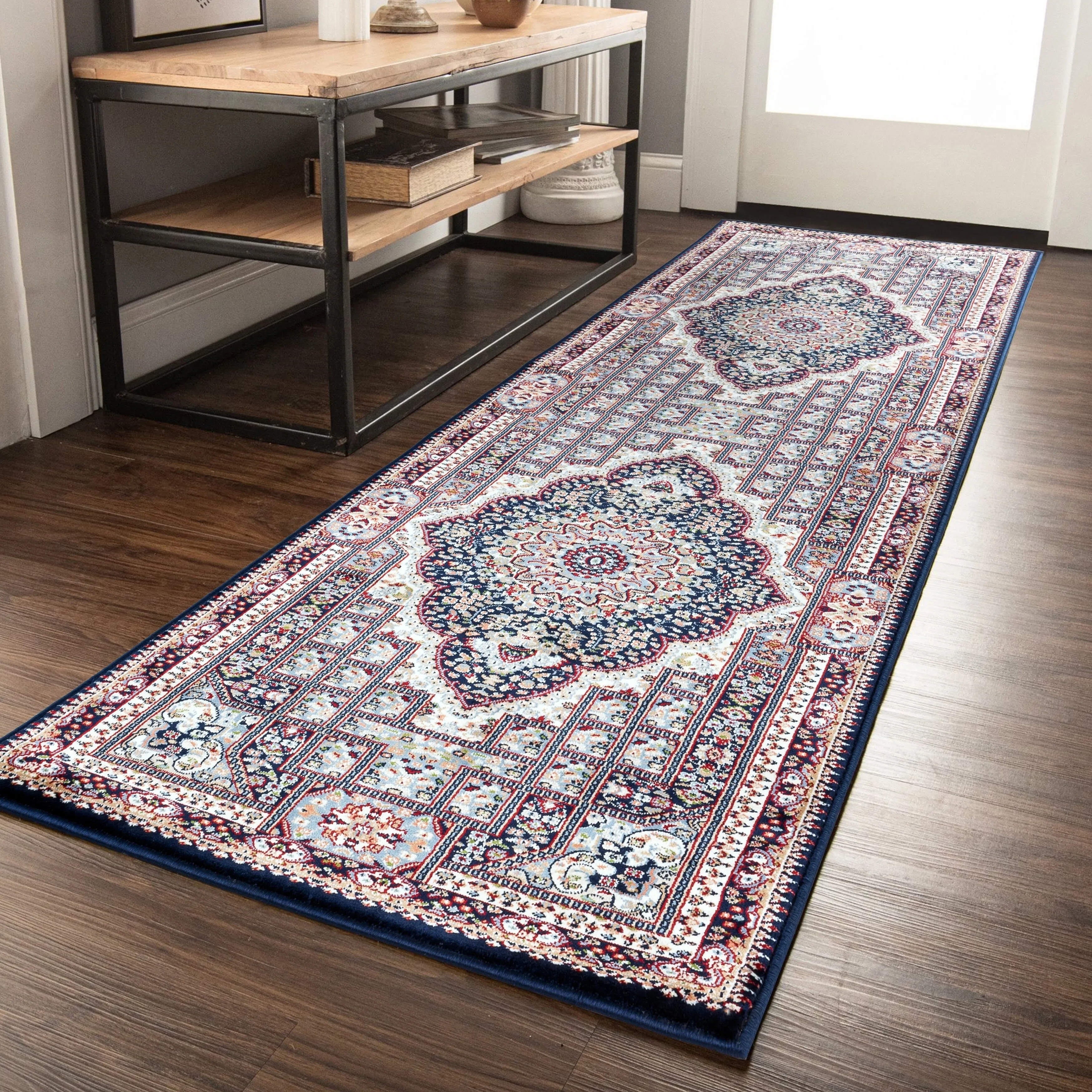 Prime Collection Blue/Cream Traditional Area Rug