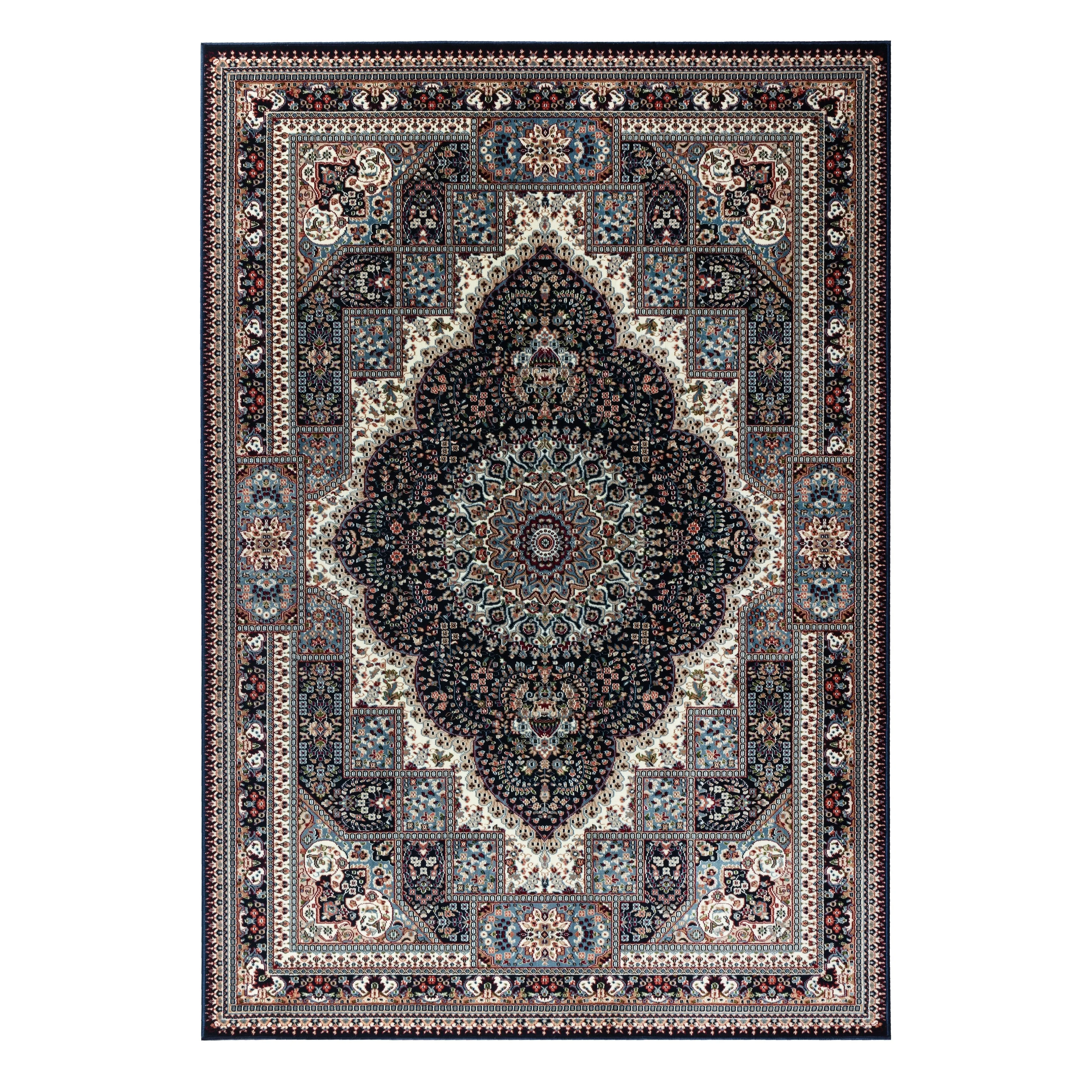 Prime Collection Blue/Cream Traditional Area Rug